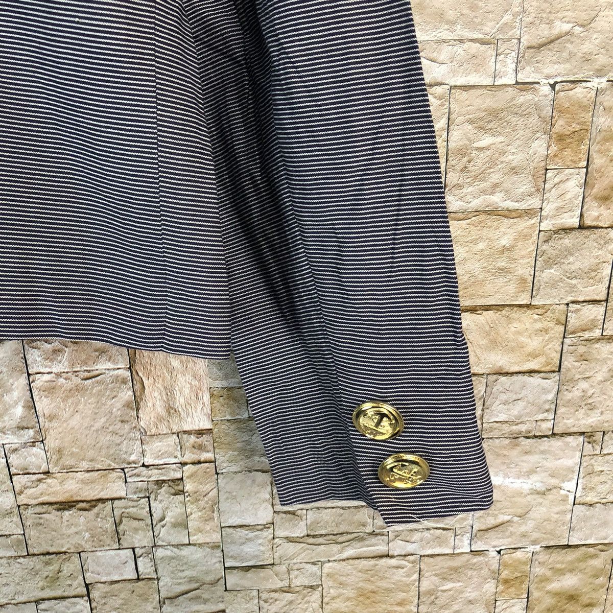 Yves Saint Laurent DL Yvesaint Laurent Blue Stripe Blazer #A502 Size M / US 6-8 / IT 42-44 - 14 Thumbnail