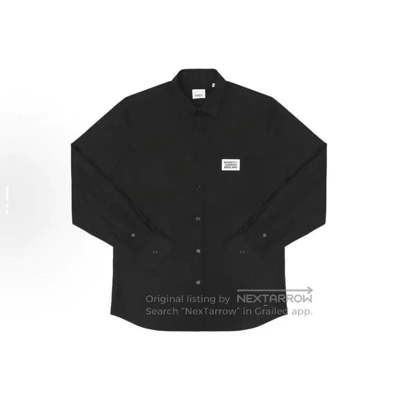 Burberry Burberry Black Cotton Men's Long Sleeve Shirt. Size US L / EU 52-54 / 3 - 1 Thumbnail