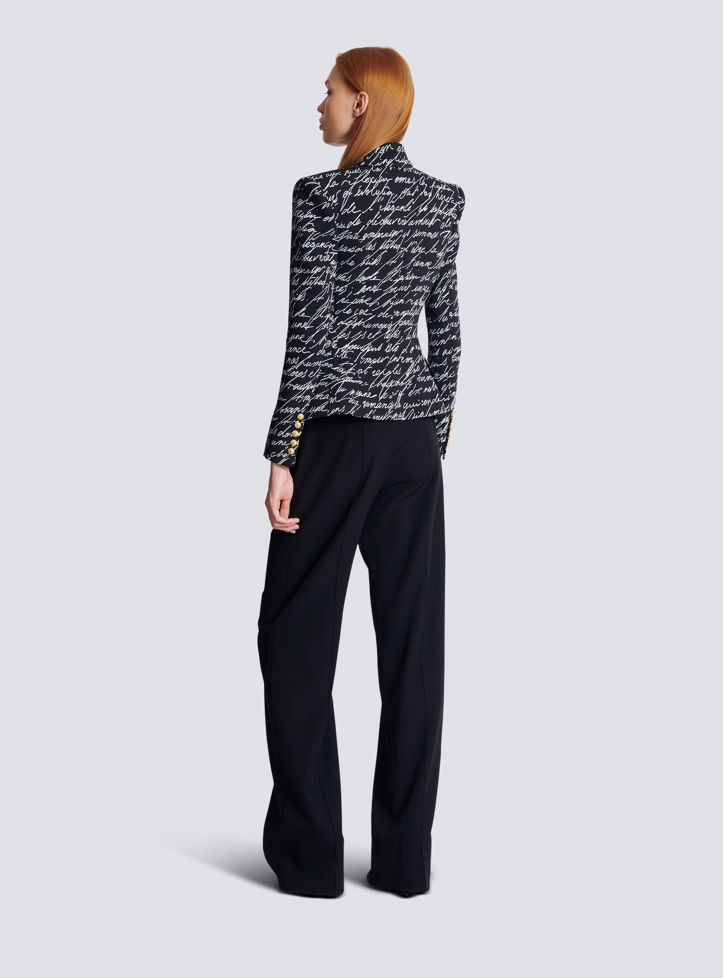 Balmain o1srvl11e1125 6-button Jacket in Black/White Size S / US 4 / IT 40 - 4 Thumbnail