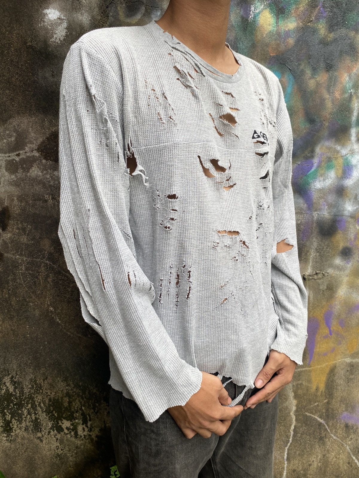 If Six Was Nine × Japanese Brand × Le Grande Bleu (L.G.B.) Longsleeve Gerry Distressed Size US L / EU 52-54 / 3 - 2 Thumbnail