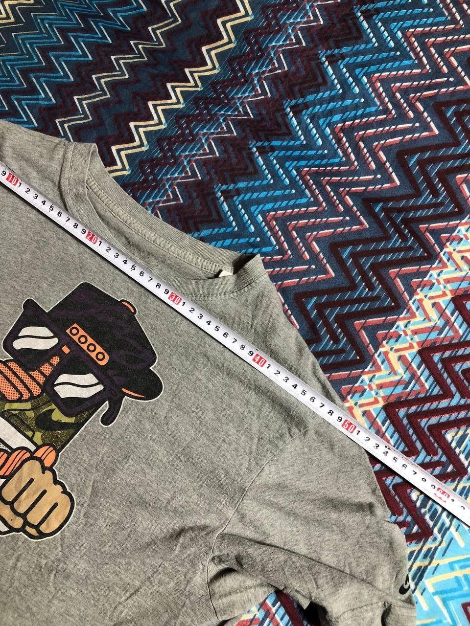 Nike × Vintage Vintage Nike Big Print Logo Drill T-Shirt Y2K Size US L / EU 52-54 / 3 - 11 Thumbnail