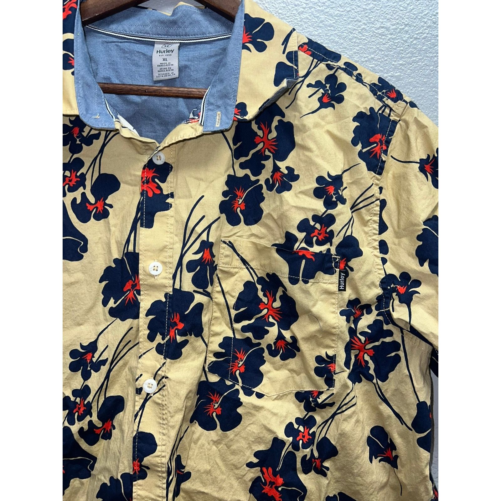 Hurley Hurley Hawaii Button Up Shirt Hawaiian Patio Cream XL Size US XL / EU 56 / 4 - 3 Thumbnail