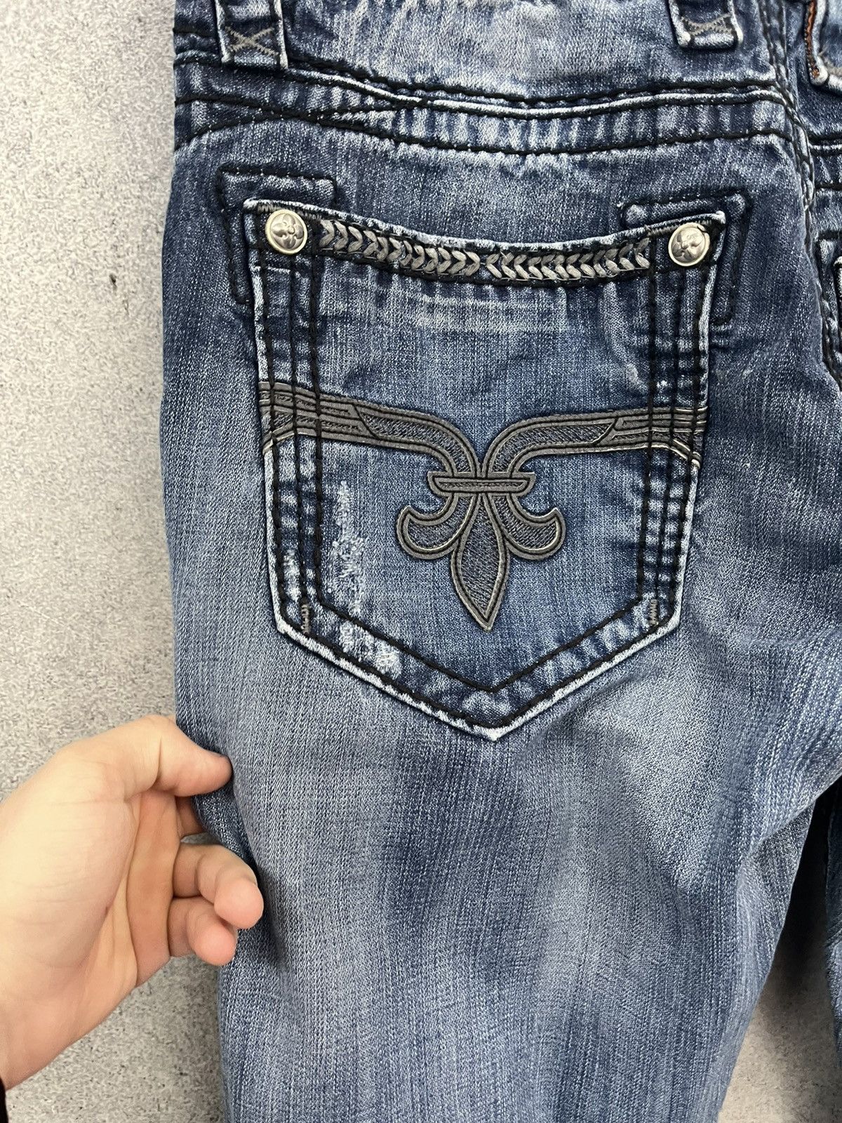 Rock Revival ROCK REVIVAL Hadriel Straight Blue Distressed Jeans Size US 34 / EU 50 - 4 Thumbnail