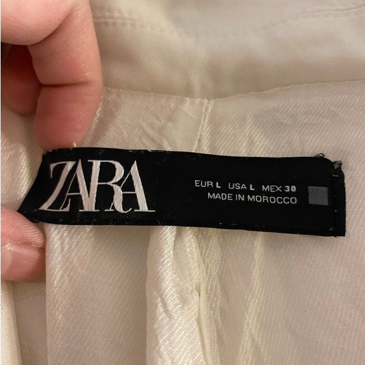 Zara Minimalist Cream Linen Blend Open Front Blazer Zara Basic L Size L / US 10 / IT 46 - 3 Thumbnail