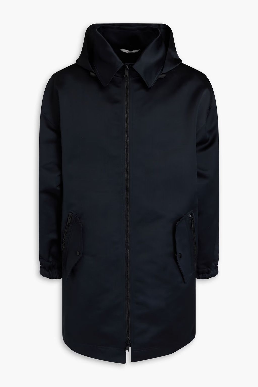 Valentino o1y0525 Full Length Hooded Jacket in Midnight Blue Size US M / EU 48-50 / 2 - 1 Thumbnail