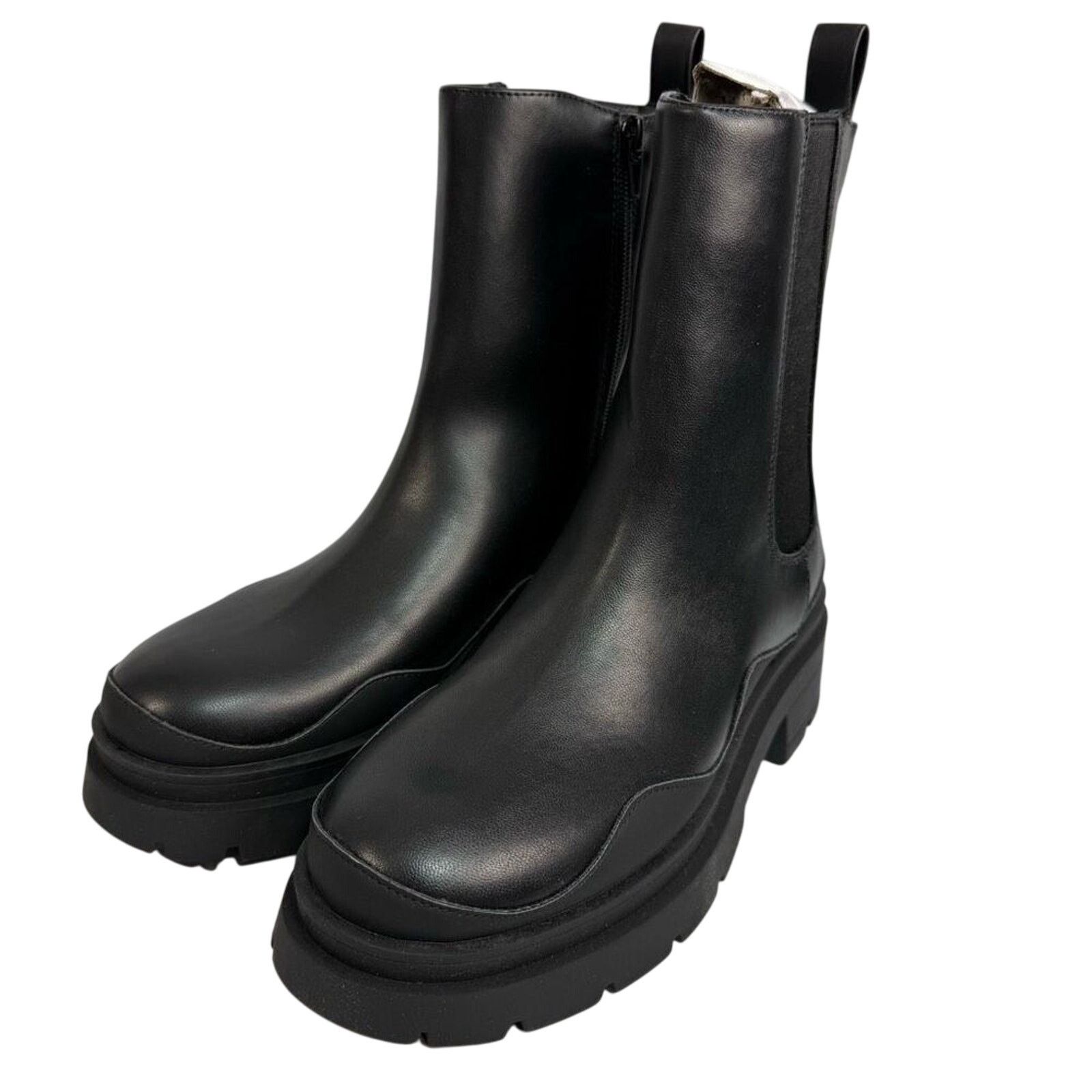 Wild Bunch Wild Pair Women's Combat Boots sz 7.5 Pull On NEW #M137 Size US 7.5 / IT 37.5 - 3 Thumbnail