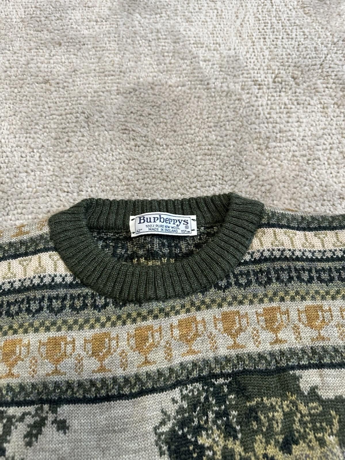 Burberry Burberrys Vintage Golf Logo Knit Sweater Sz M Size US M / EU 48-50 / 2 - 7 Thumbnail