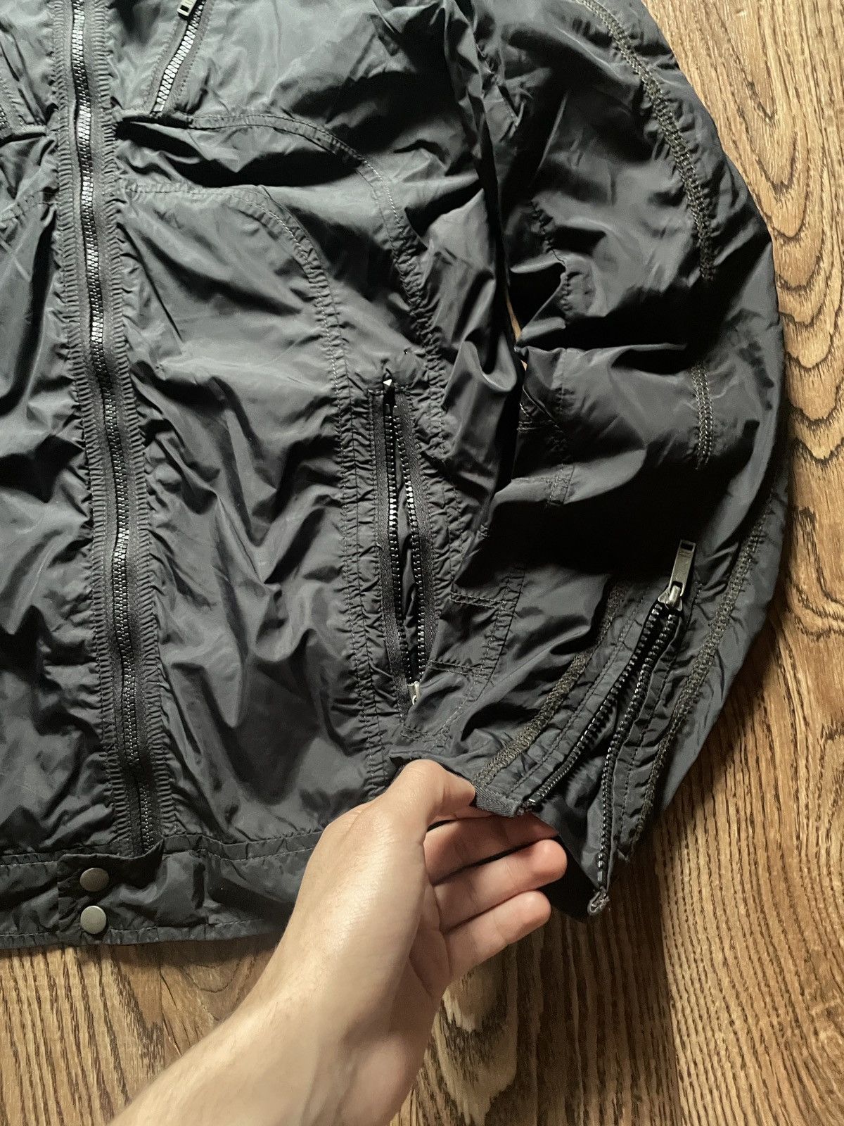 Diesel Vintage Diesel nylon jacket black bomber zipper avant garde Size US S / EU 44-46 / 1 - 4 Thumbnail