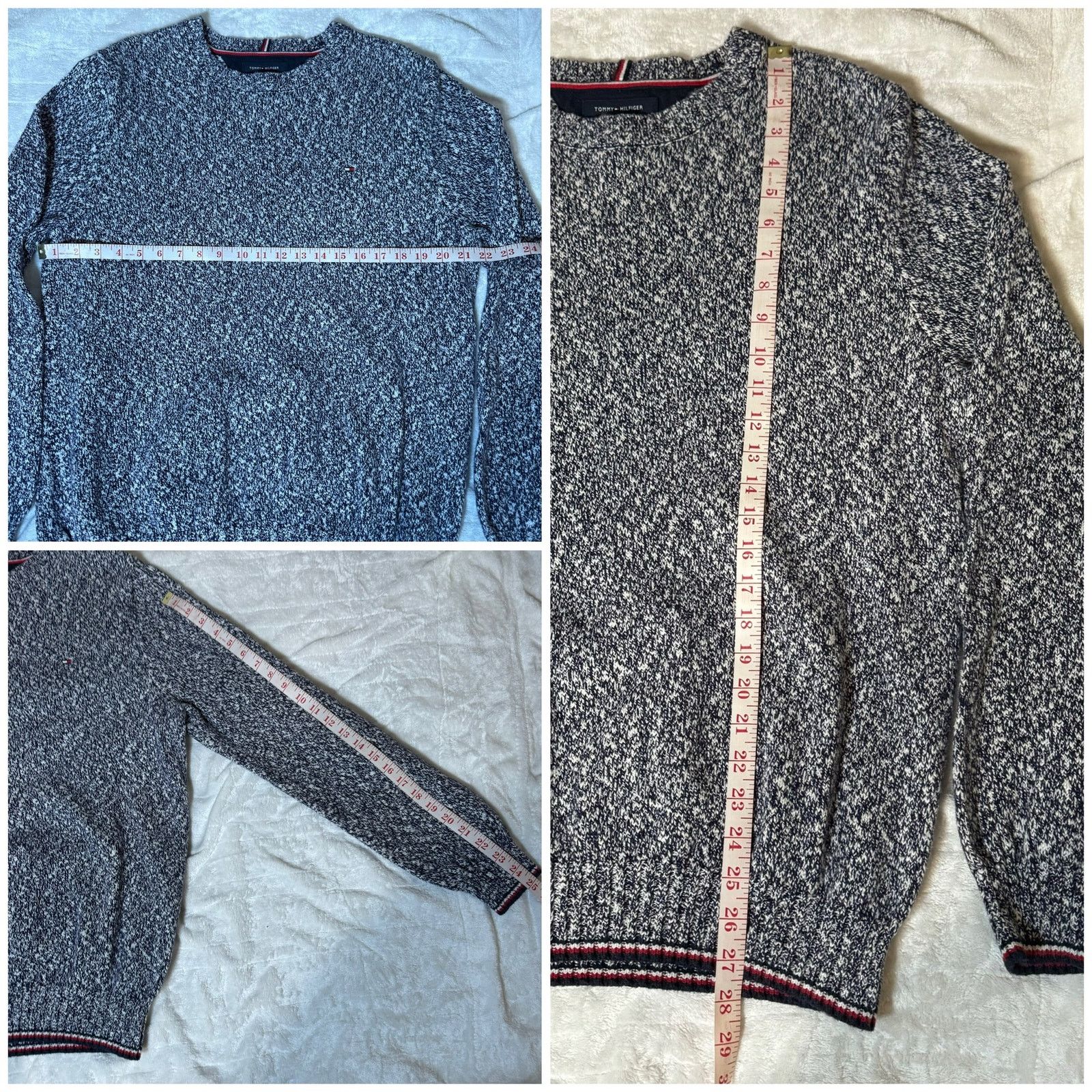 Tommy Hilfiger Tommy Hilfiger Marled Crewneck Knit Gray Sweater Size XL Size US XL / EU 56 / 4 - 8 Thumbnail