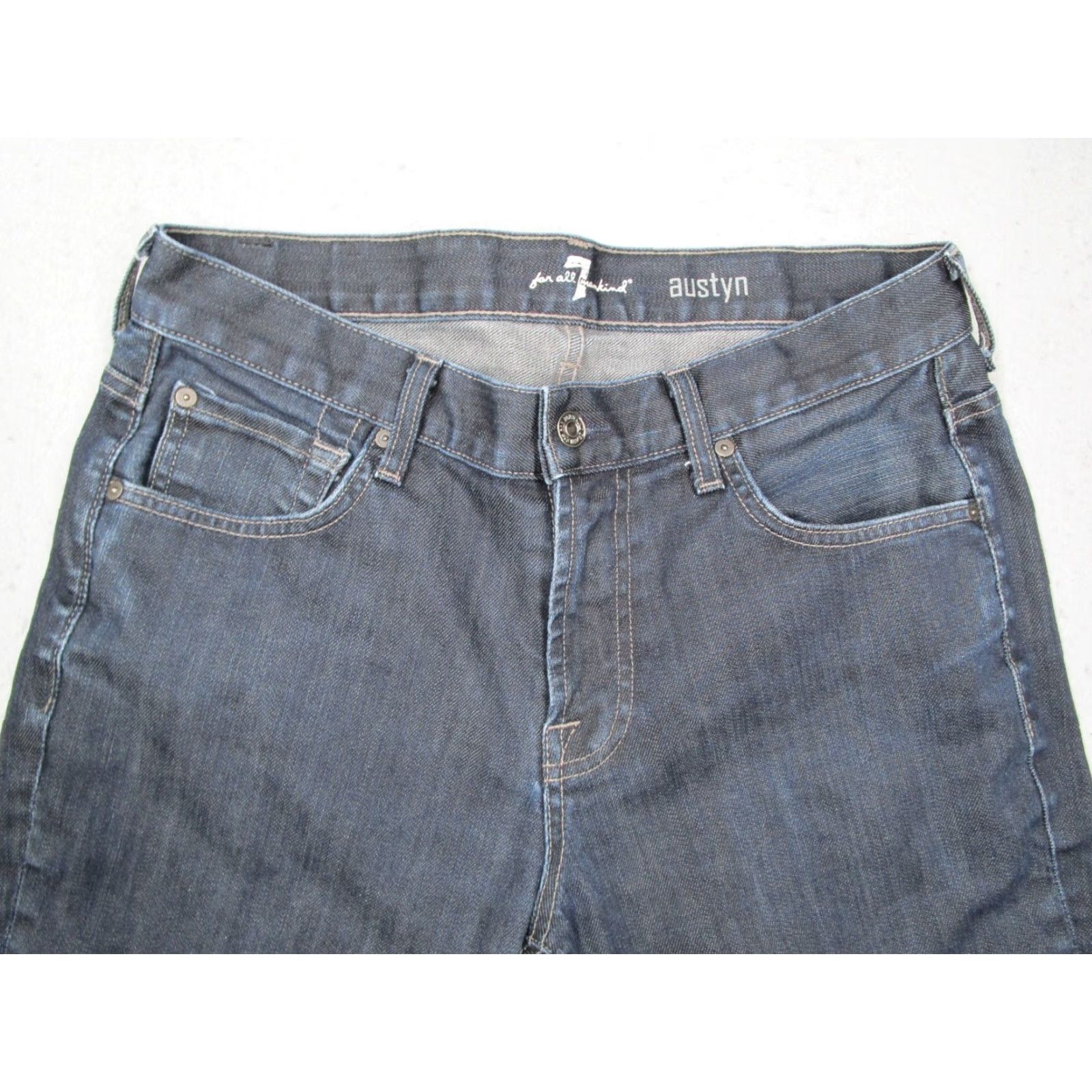 7 For All Mankind 7 For All Mankind Jeans Mens 32 Blue Austyn Denim Made in USA 32x27 Size US 32 / EU 48 - 2 Thumbnail