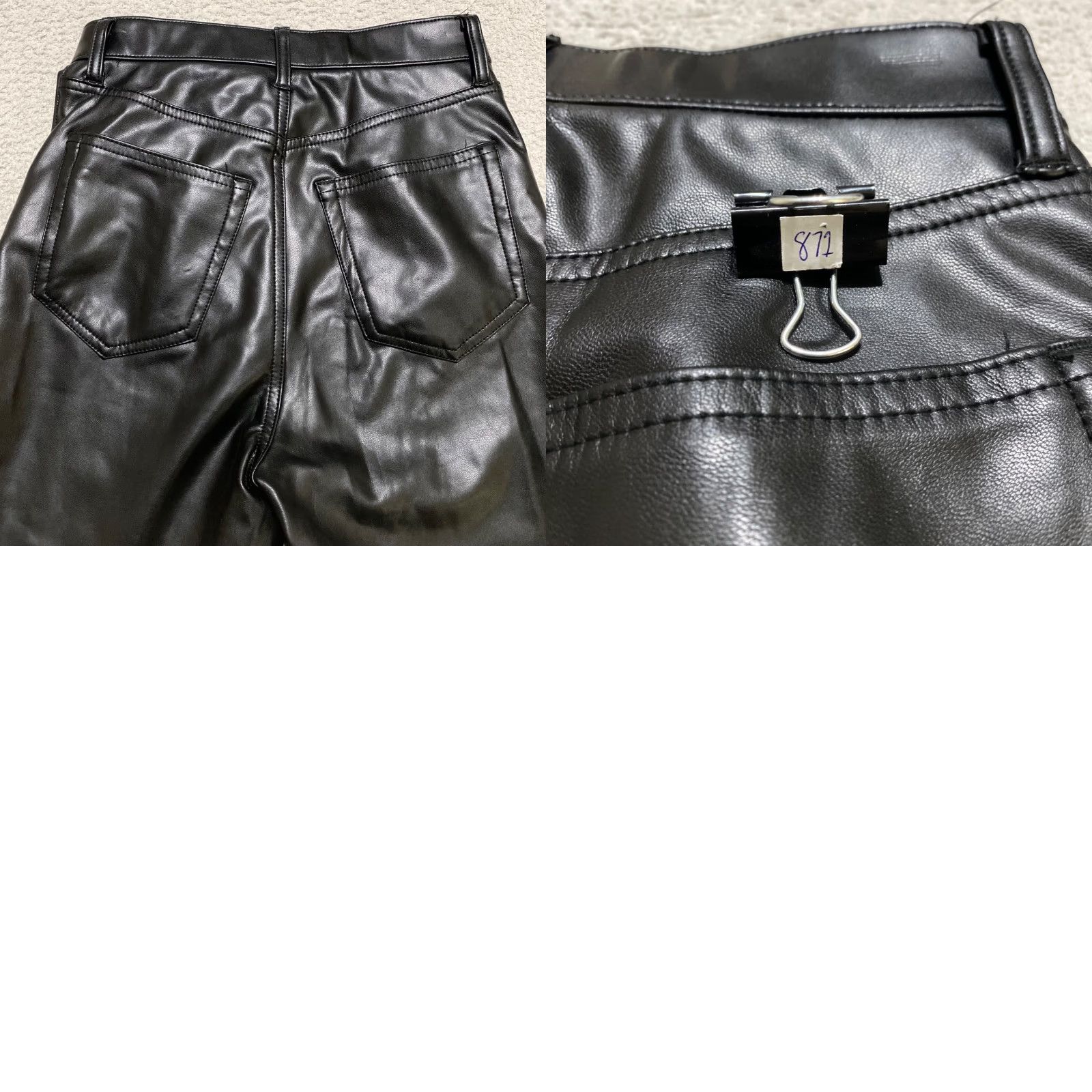 Abercrombie & Fitch Abercrombie & Fitch Womens Pants 0 Black Faux Vegan Leather High Rise Straight Casual 90s Womens Pants Size 25" / US 0 / IT 36 - 9 Thumbnail