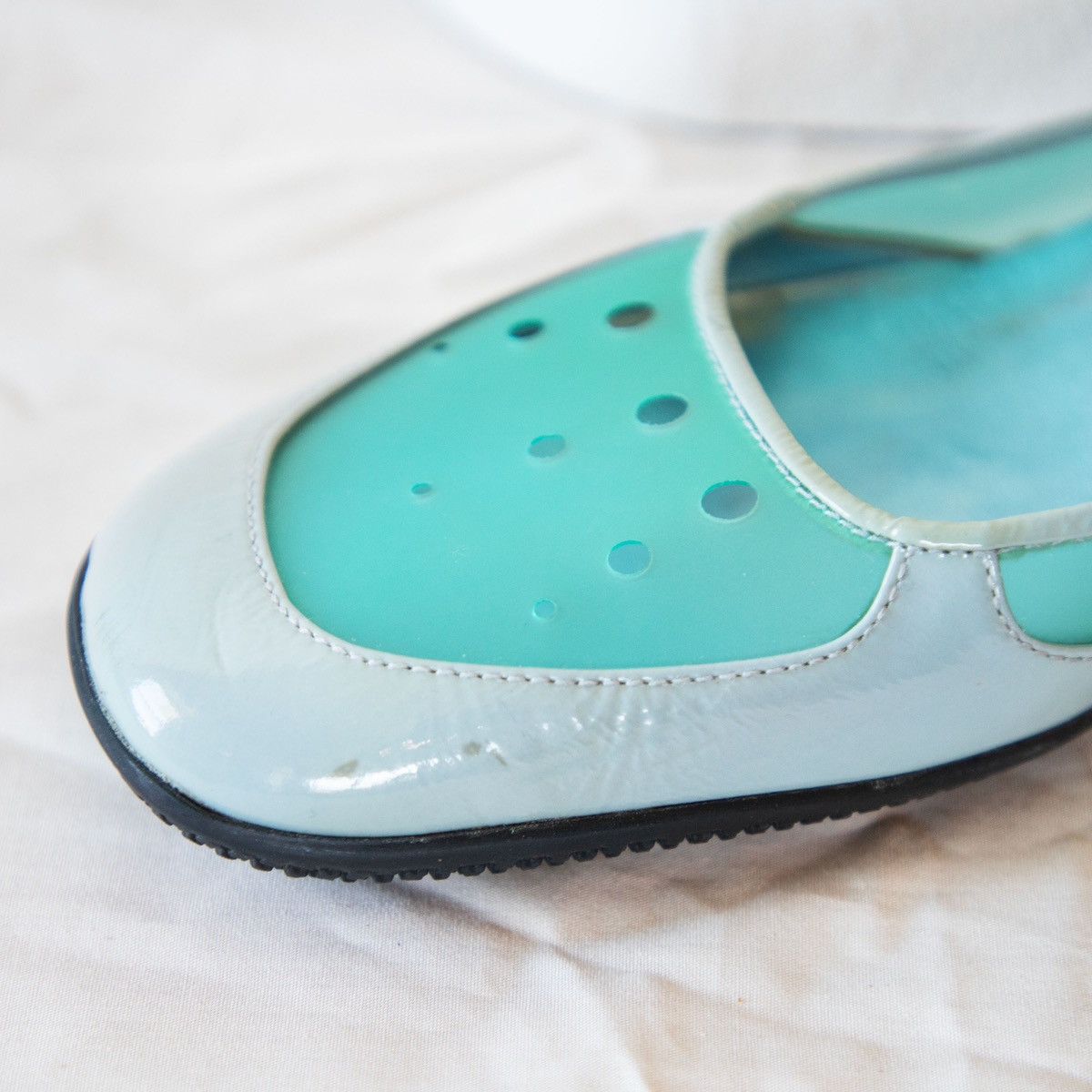 Miu Miu Miu Miu 1999 Blue Bubble Heel Mules Size US 8.5 / IT 38.5 - 5 Thumbnail