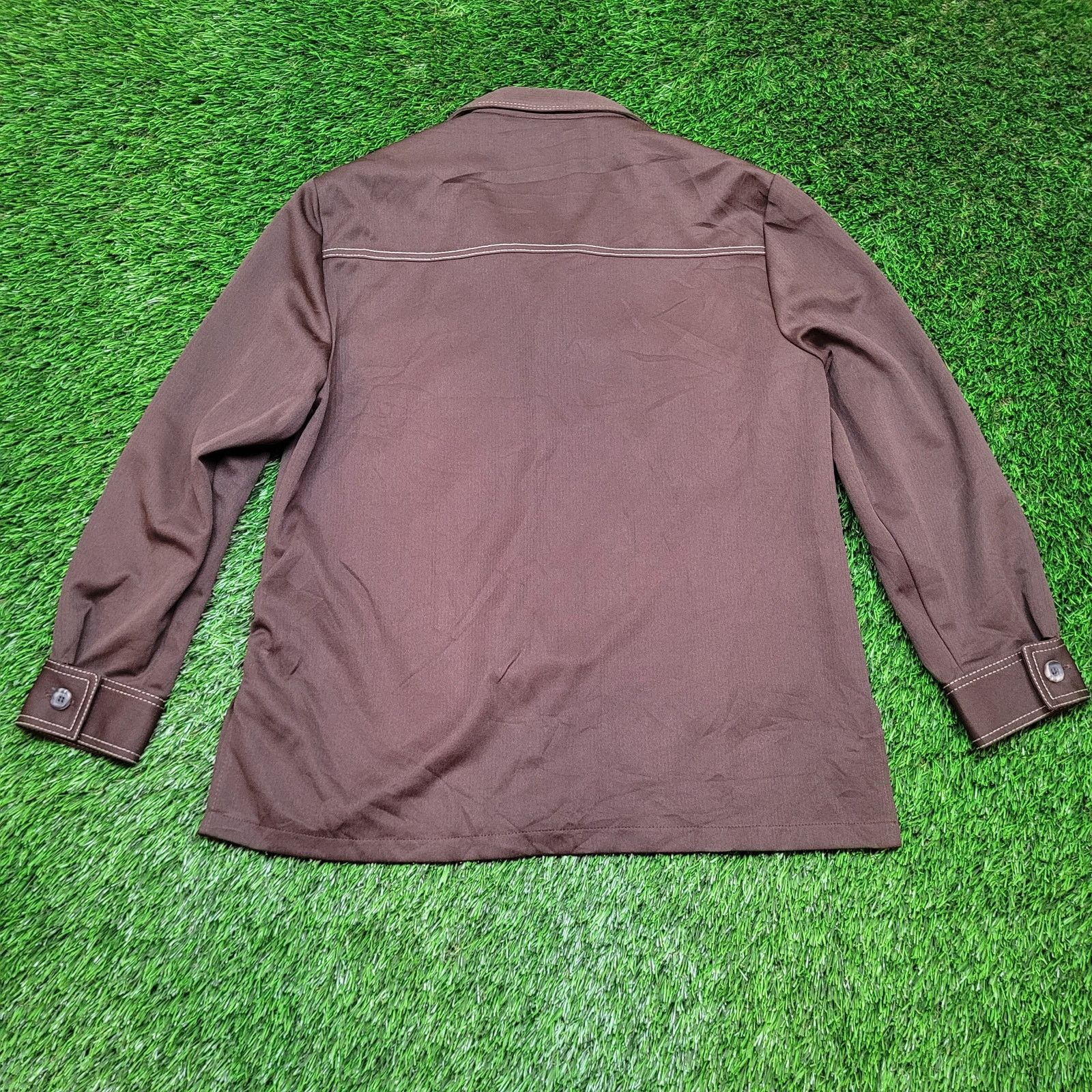 Haggar VTG 70s Haggar Disco Dagger Collar Jacket Mens 44 L Shacket Size US L / EU 52-54 / 3 - 4 Thumbnail