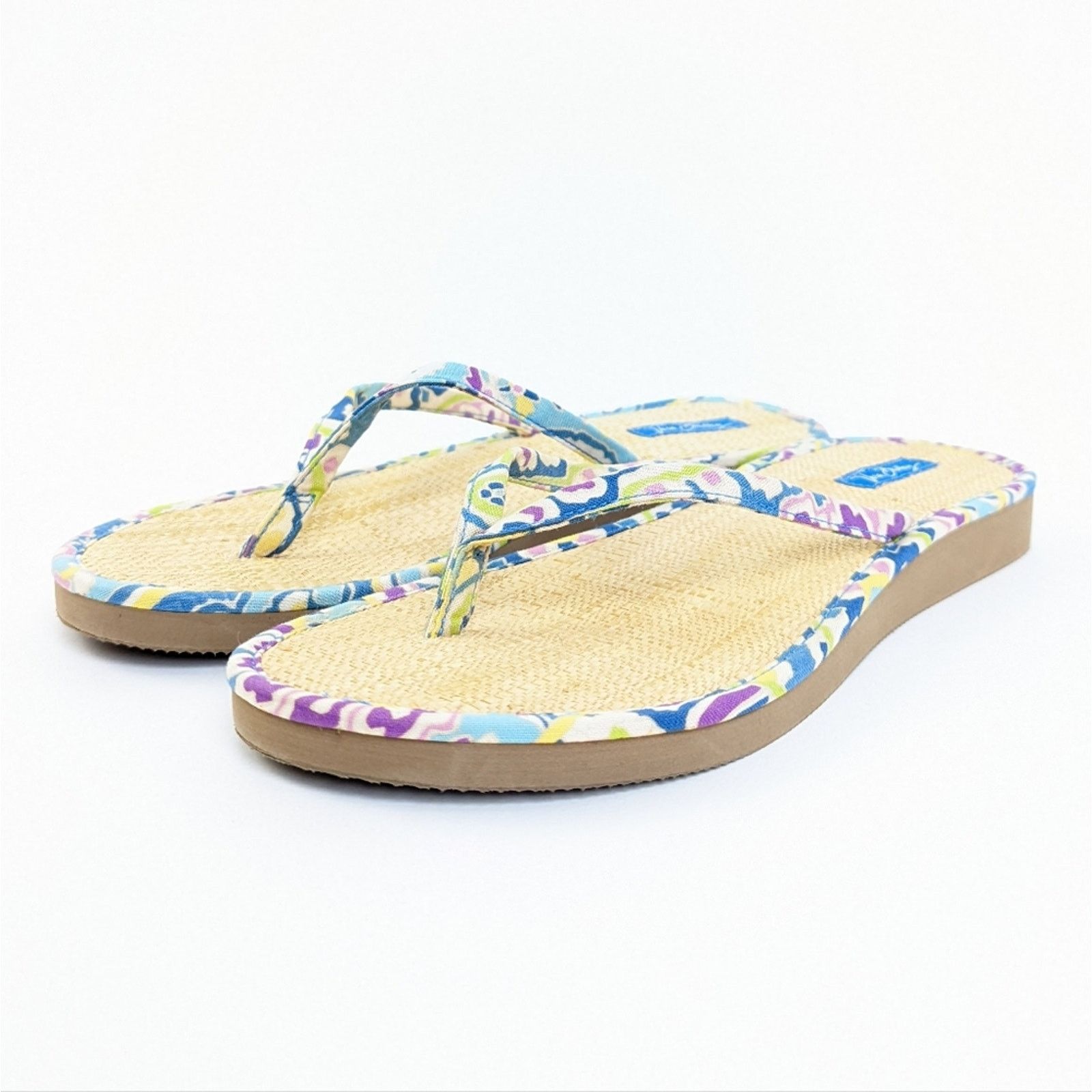 Vera Bradley Vera Bradley Straw Flip Flop Sandals in Capri Blue - 6.5 Size US 6.5 / IT 36.5 - 3 Thumbnail