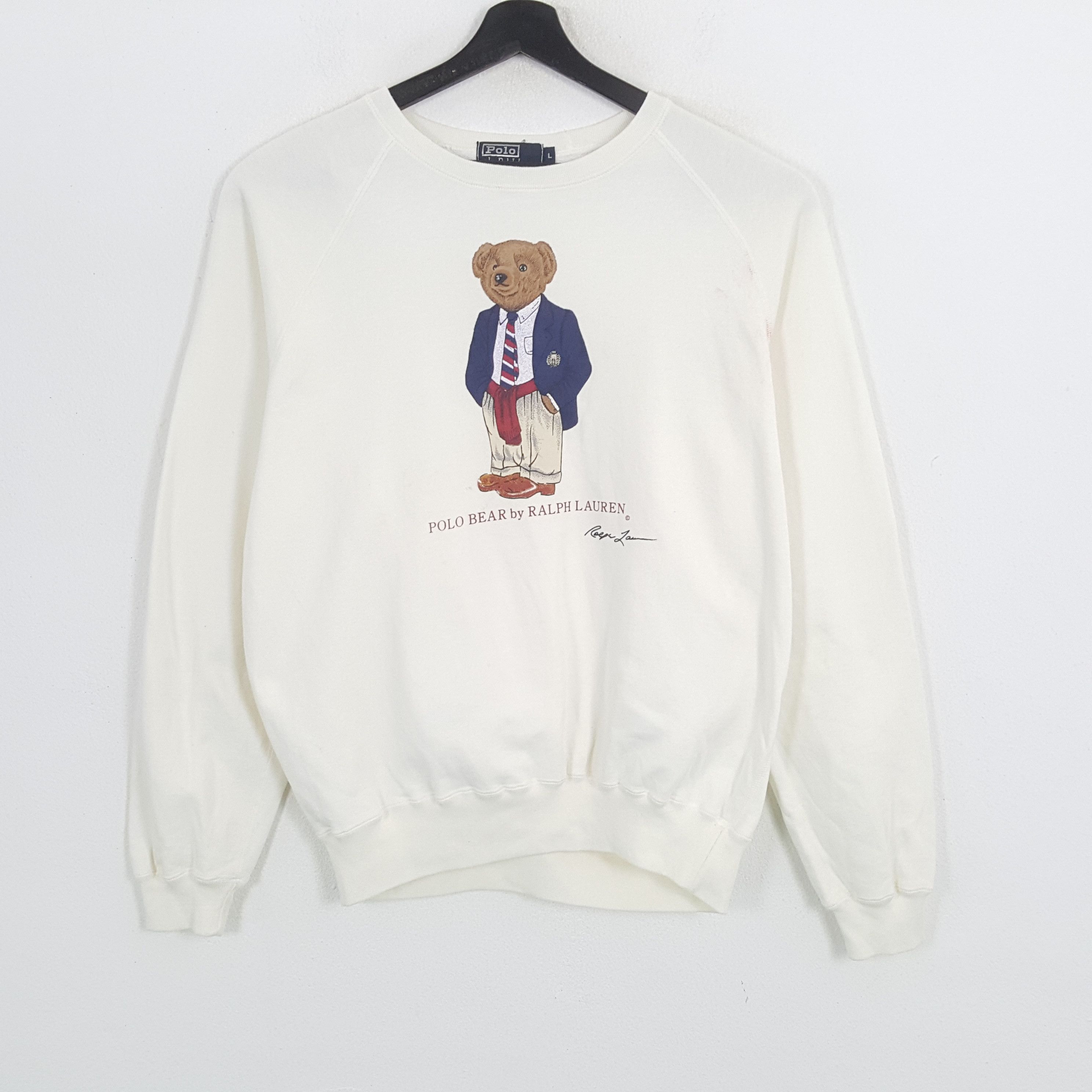 Polo Ralph Lauren × Vintage POLO BEAR by RALPH LAUREN Fashion Brand Style Sweatshirt Size US L / EU 52-54 / 3 - 1 Thumbnail