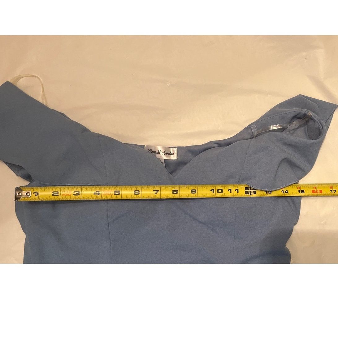 Other Emerald Sundae Blue Ruffled Midi-Dress - Large Size L / US 10 / IT 46 - 10 Thumbnail