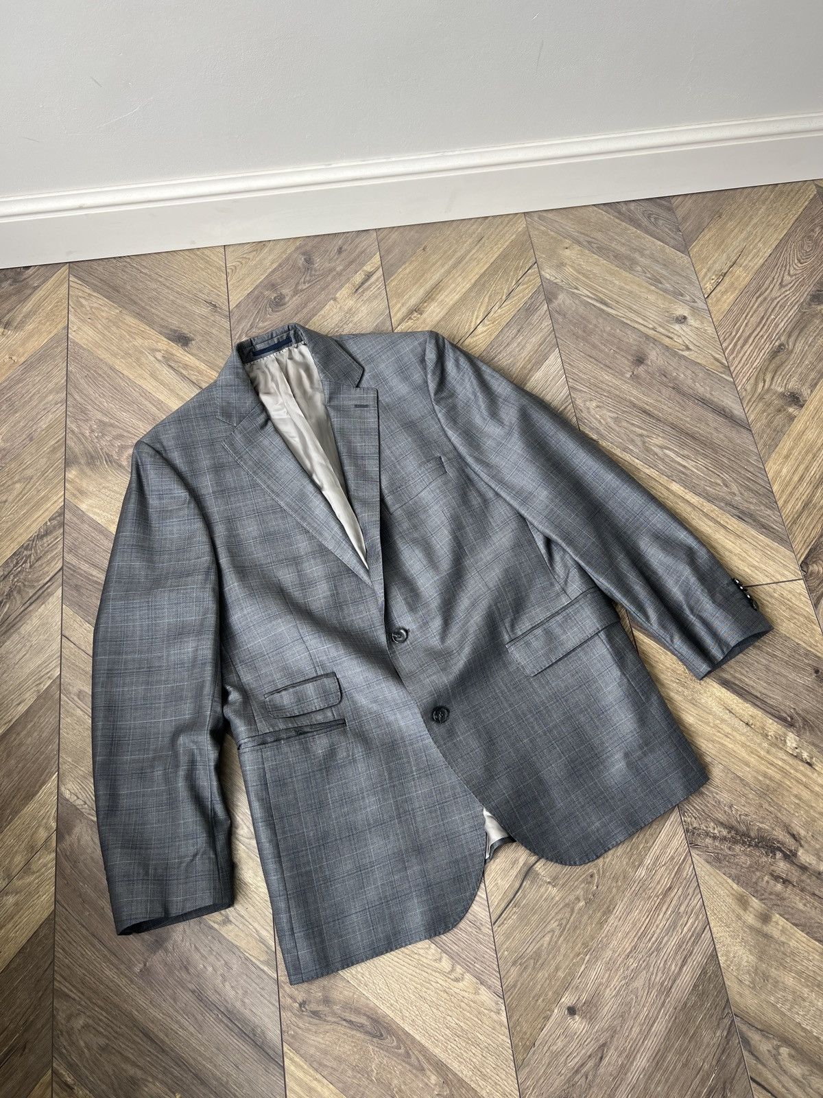 Designer × Vintage Vintage Eduard Dressler Grey Loro Piana Superfine Suit Size 54R - 4 Thumbnail