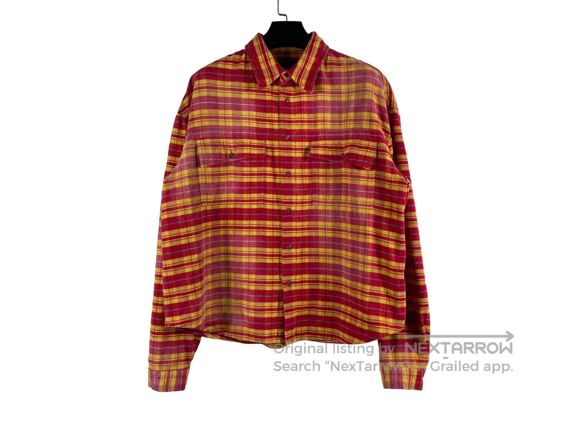 Other Far Archive Orange Red Distressed Faded Flannel Tapered Pl Size US S / EU 44-46 / 1 - 1 Thumbnail