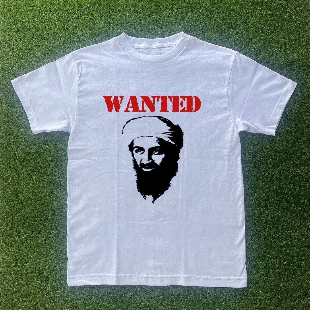 Vintage O$AMA BIN WANTED TSHIRT Size US L / EU 52-54 / 3 - 1 Preview