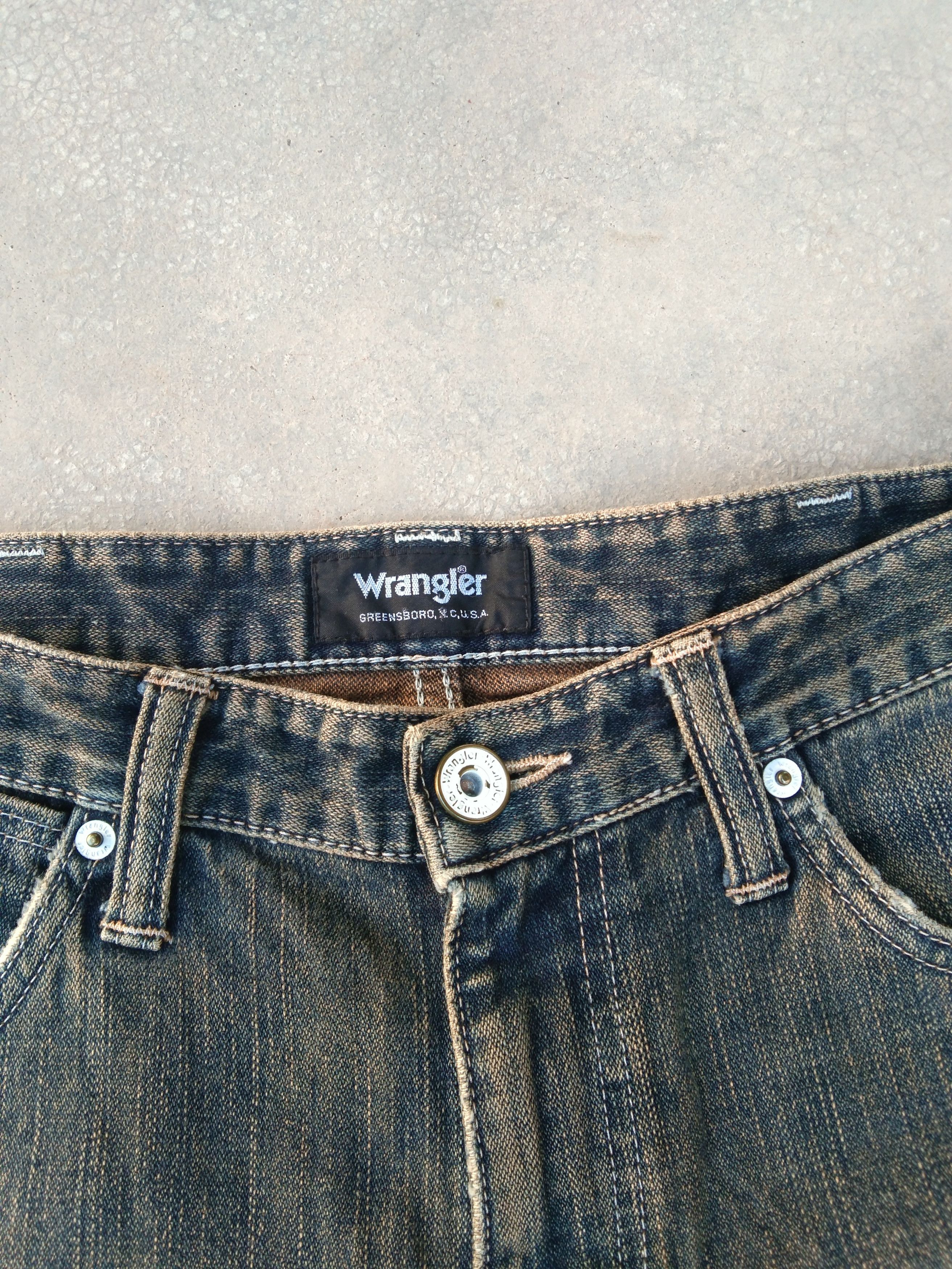 Japanese Brand × Jean × Vintage Vintage Rusty Wash Wrangler Distressed Jeans 32x32 Size US 32 / EU 48 - 5 Thumbnail