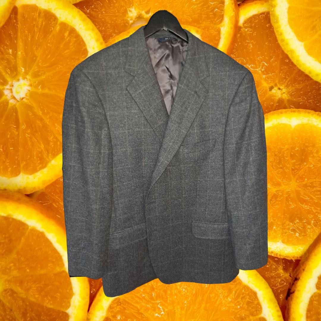 Brooks Brothers Brooks Brothers Made in Italy Gray Plaid Blazer Size 46R Size 46R - 7 Thumbnail