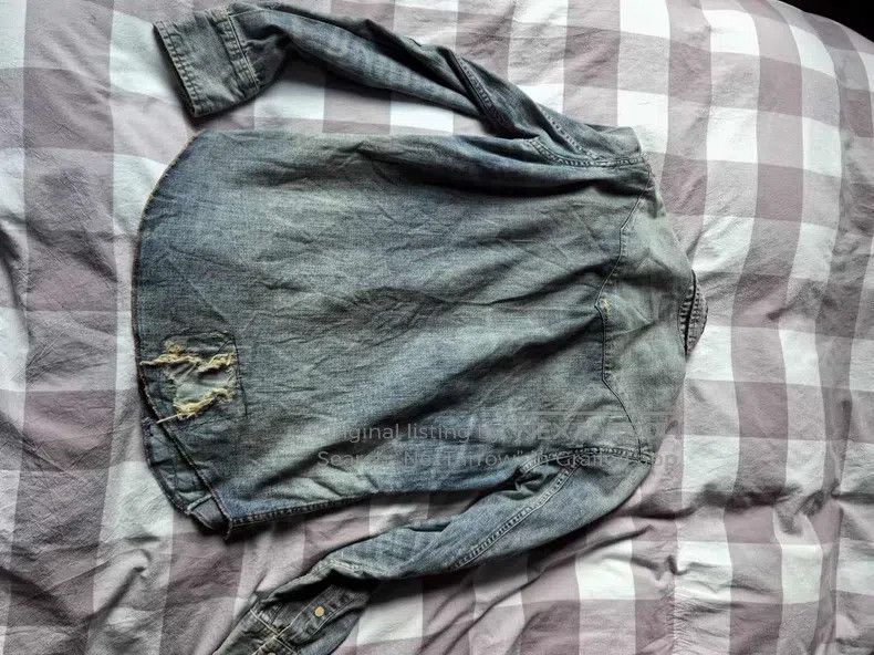 RRL Ralph Lauren RRL Ralph Lauren Broken patch Western denim shirt Size US XS / EU 42 / 0 - 3 Thumbnail