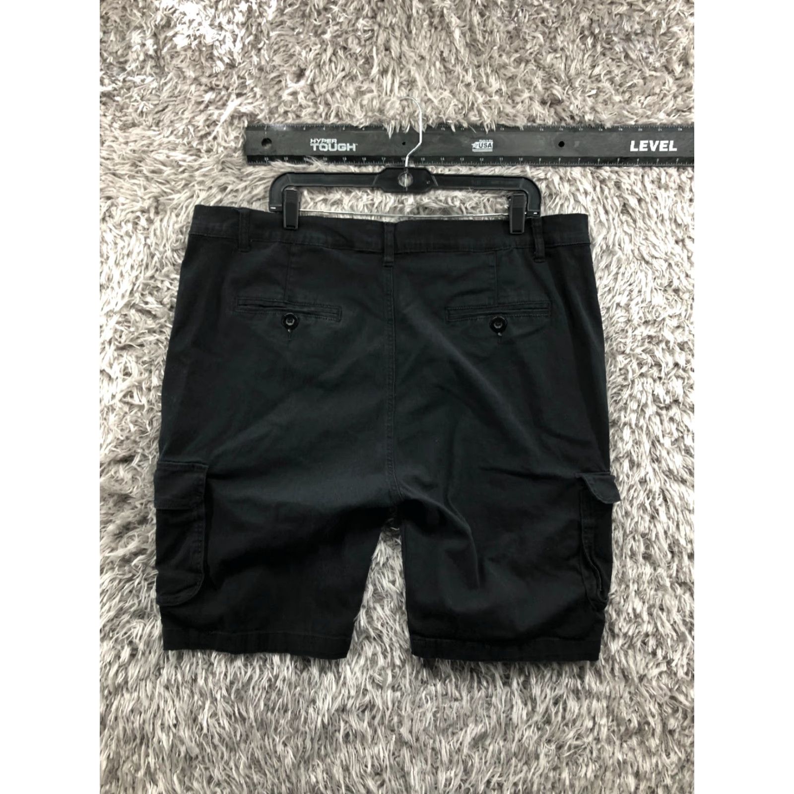 Vintage Blu Rock Cargo Chino Shorts Mens Regular 42 Belt Loops 5-Pocket Dark Wash Black Stretch Size US 42 / EU 58 - 6 Thumbnail