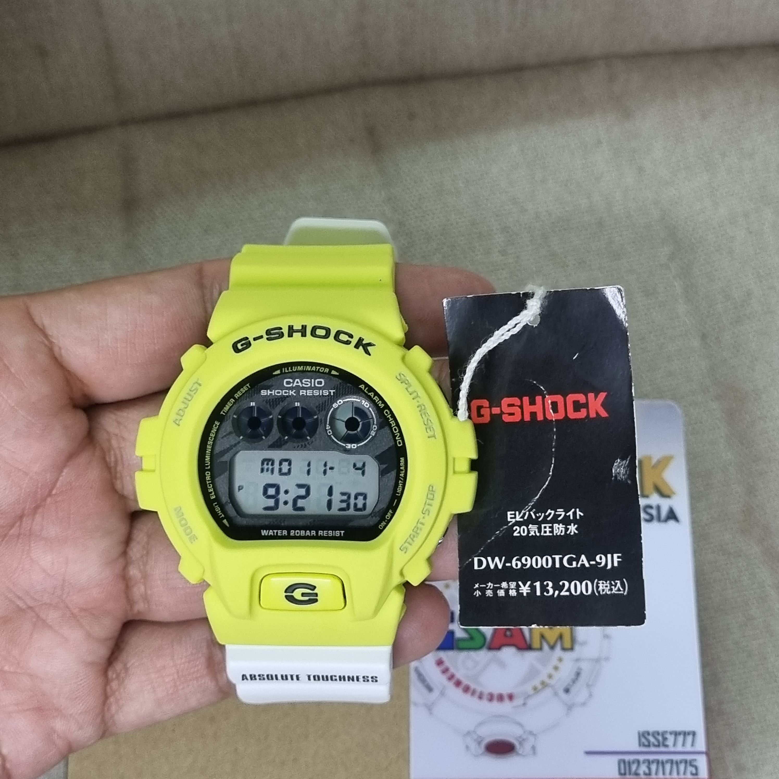 【新品】CASIO G-SHOCK DW-6900TGA-9JF DW-6900TGA-9 | G-SHOCK DIGITAL 6900 SERIES | CASIO SINGAPORE