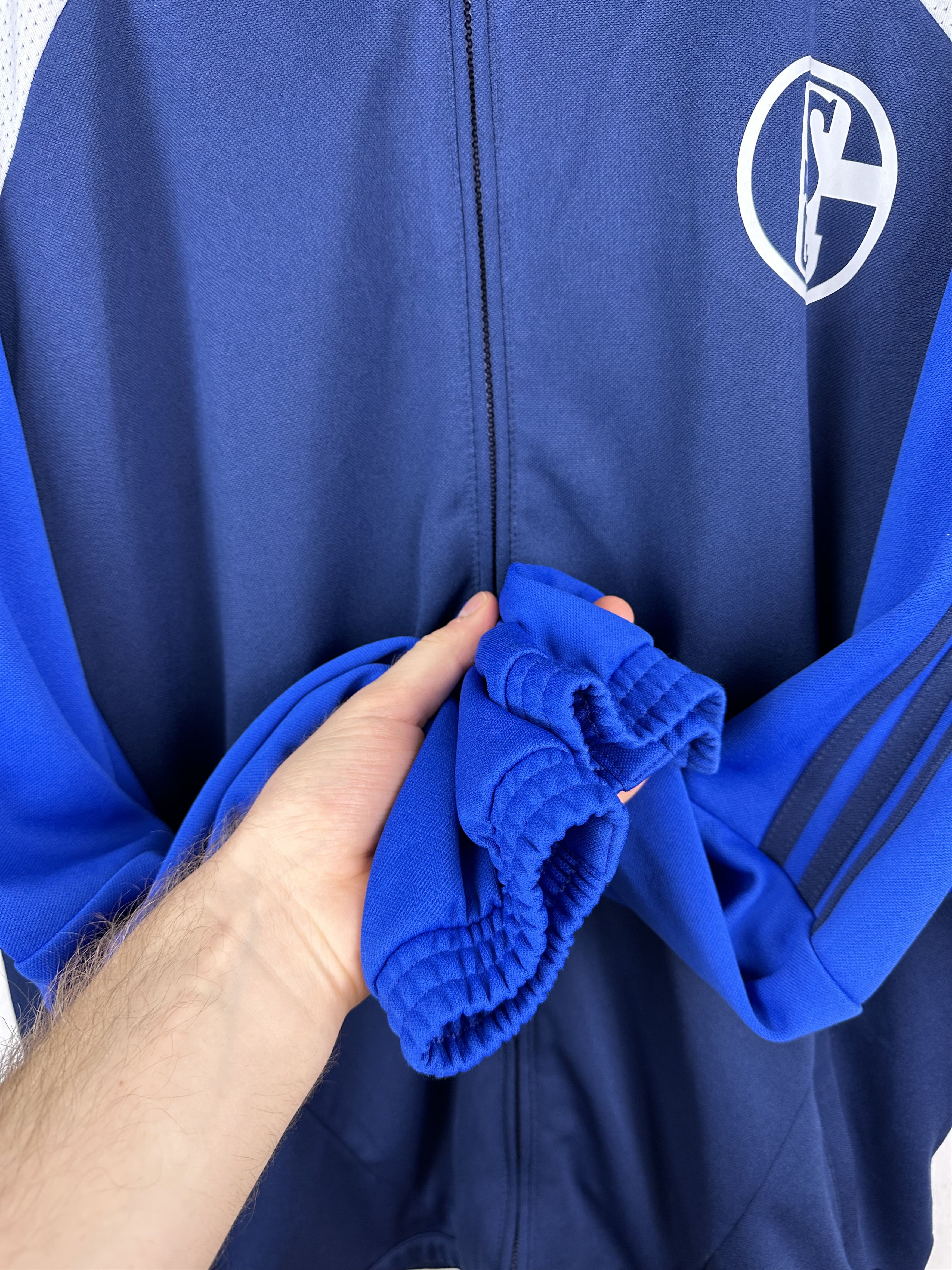 Adidas × Vintage Vintage FC Schalke 04 Football Jacket Soccer Track Top Size US XXL / EU 58 / 5 - 10 Thumbnail