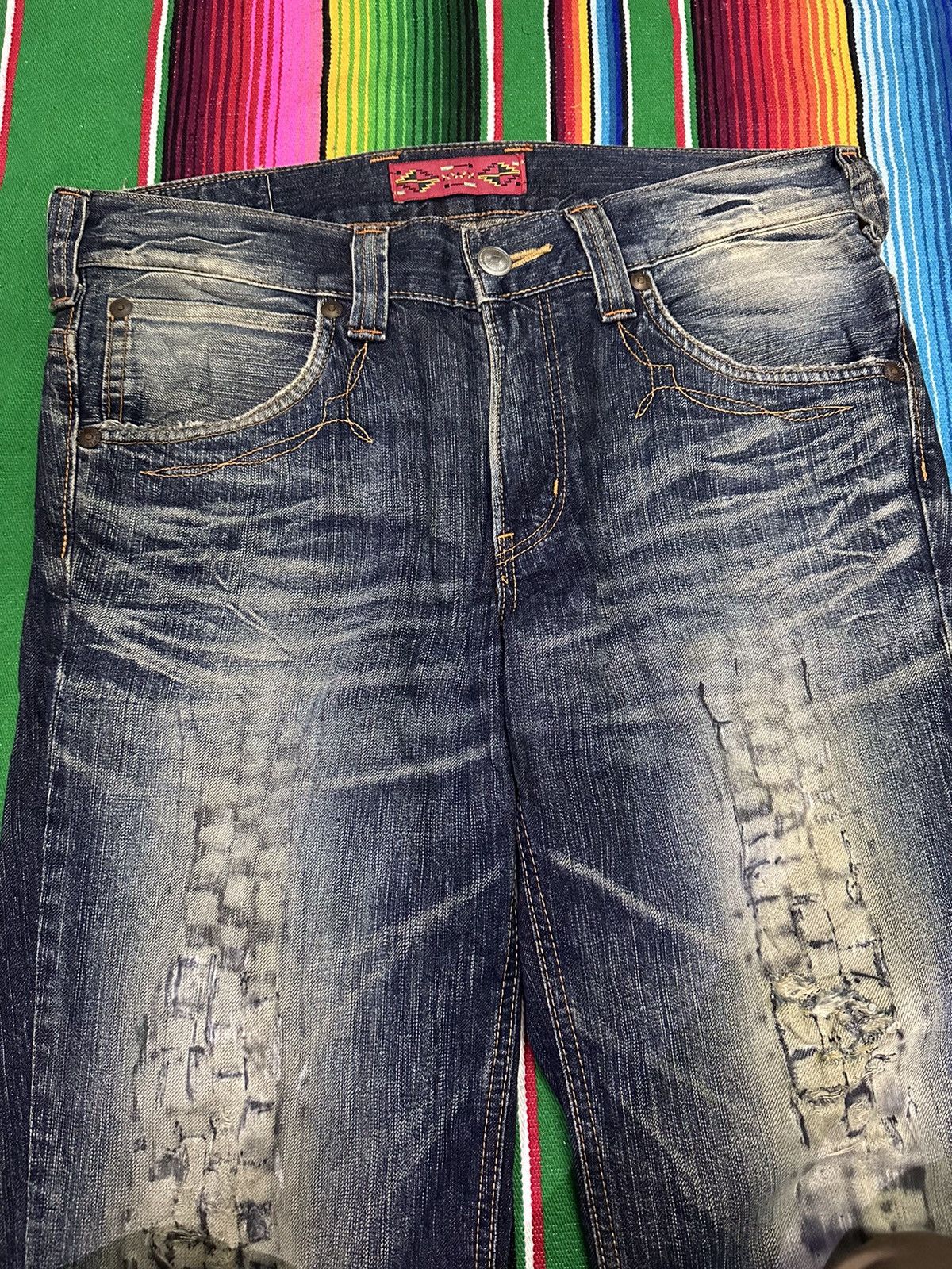 Kapital 💥Edwin Bull💥 Tag Waist Navajo Crazy Design 💥 Size US 34 / EU 50 - 6 Thumbnail