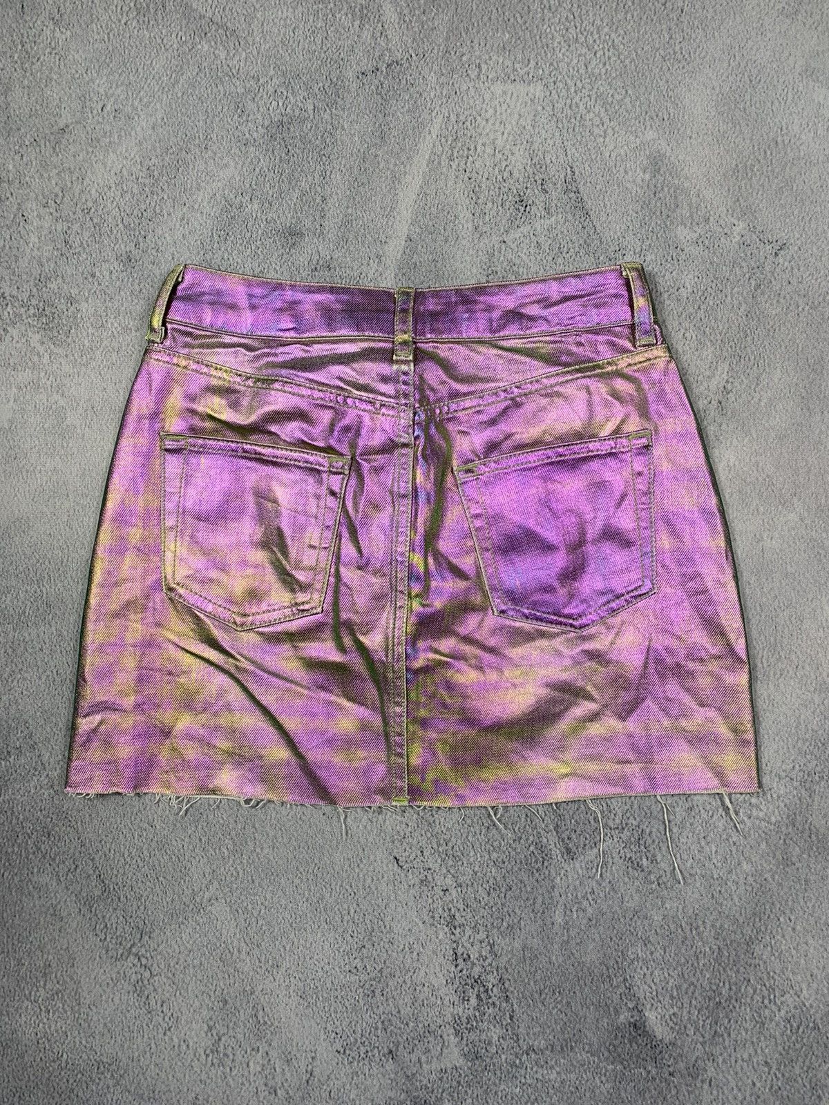 Japanese Brand × Vintage Vintage Y2K Gradient denim mini skirt avant garde size 28 Size 26" / US 2 / IT 38 - 6 Thumbnail