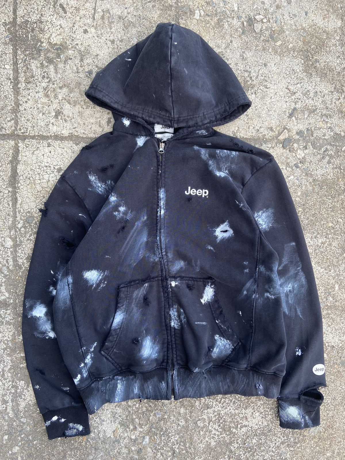 Vintage Vintage thrashed jeep painter hoodie Size US S / EU 44-46 / 1 - 1 Thumbnail