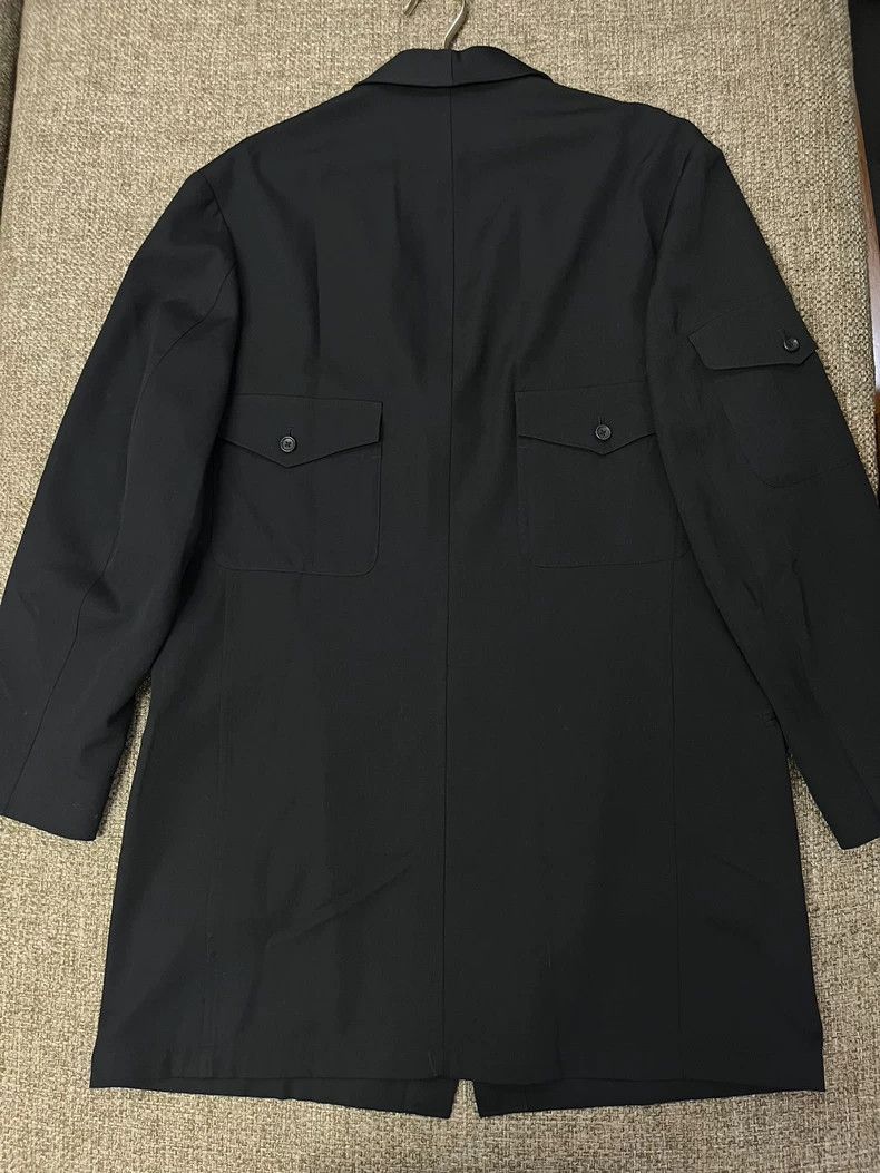 Yohji Yamamoto Yohji Yamamoto size 3 17ss multi-pocket zipper long blazer Size 36R - 2 Thumbnail