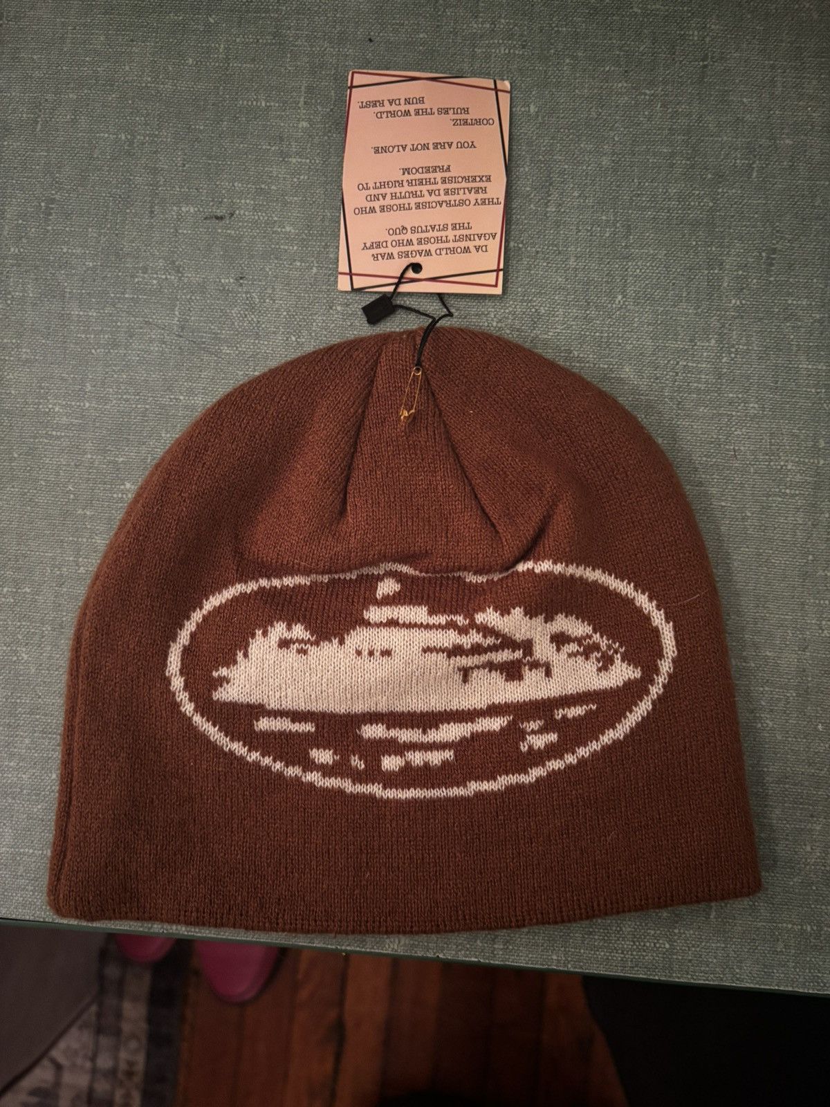 Corteiz brown Corteiz Alcatraz Skully beanie Size ONE SIZE - 1 Thumbnail
