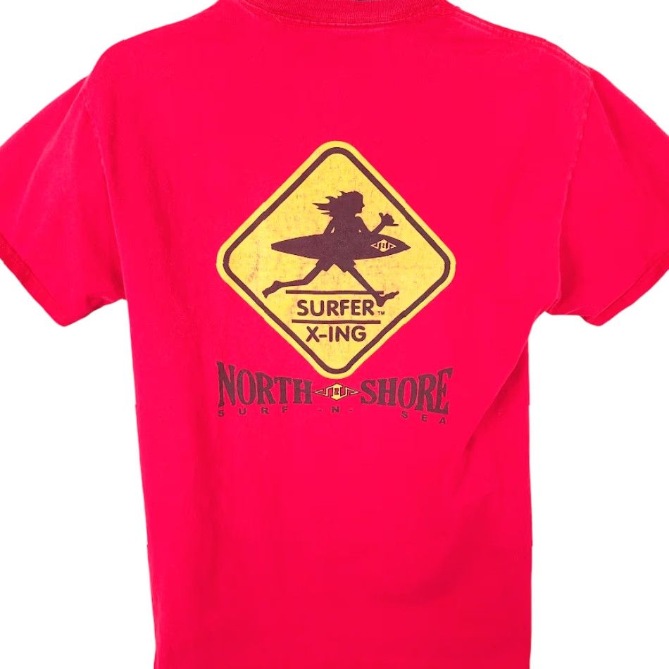 Hanes Hanes Surfer Crossing T Shirt Mens Medium Red North Shore Surf N Sea Hang Loose California Hawaii Surfing Y2K 2000s Size US M / EU 48-50 / 2 - 4 Thumbnail