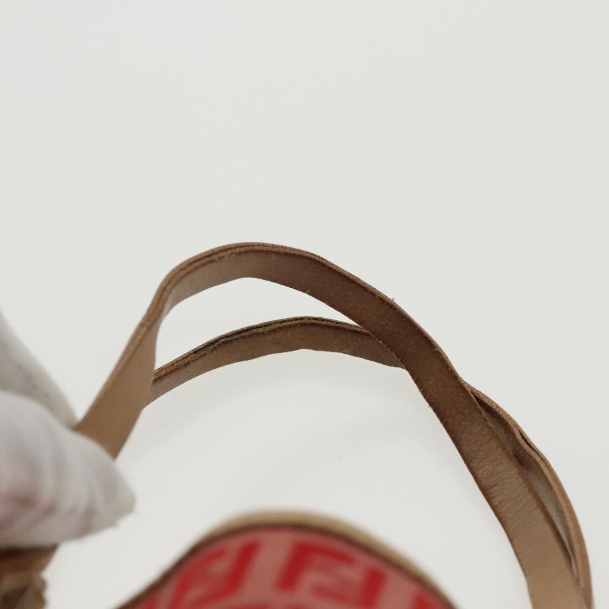 Fendi FENDI Zucchino Canvas Hand Bag Red Gold Size ONE SIZE - 8 Thumbnail