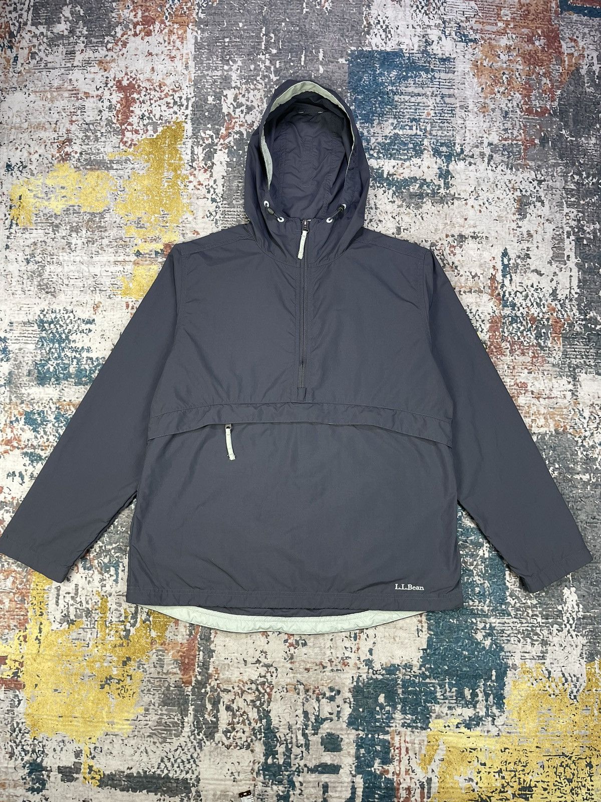 Vintage LL Bean Anorak Half Zipper Pull Over Hoodies