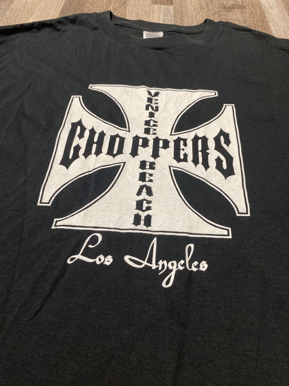 West Coast Choppers Vintage Choppers Cross Tee T Shirt y2k Los Angeles Venice Size US XL / EU 56 / 4 - 3 Thumbnail
