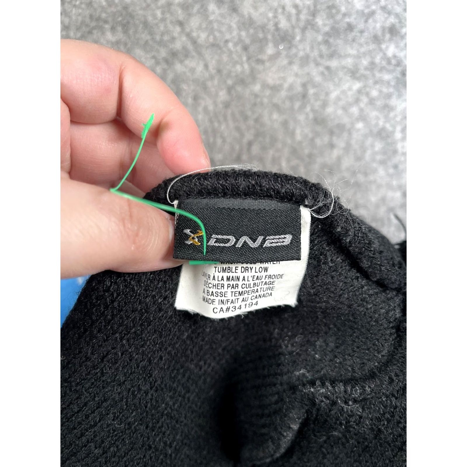 Vintage DNB Beanie Mens One Size Black Knit Fish Skeleton Logo Stretch Winter Casual Size ONE SIZE - 7 Thumbnail