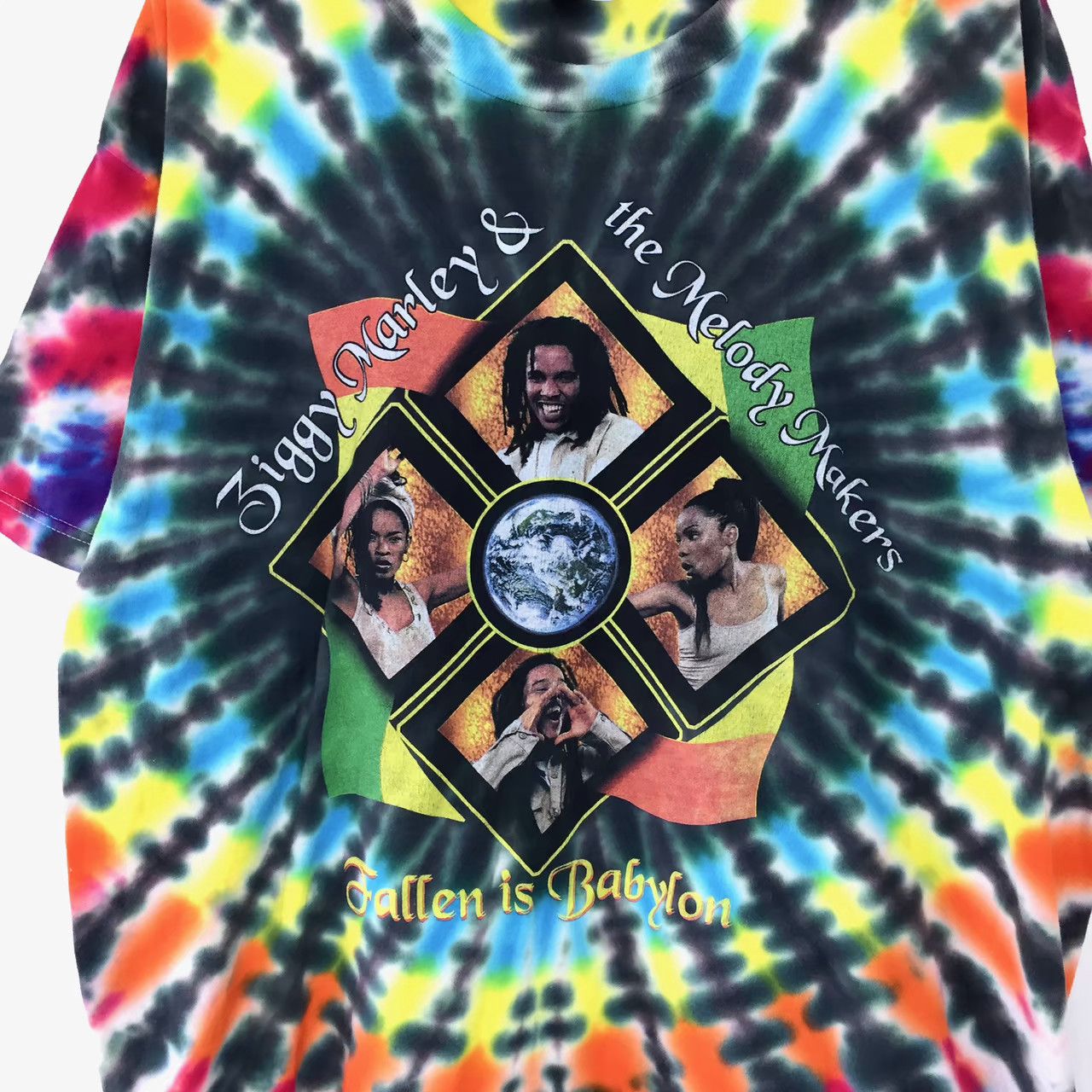 Vintage 1997 ZIGGY MARLEY & THE MELODY MAKERS FALLEN IS BABYLON TEE Size US XL / EU 56 / 4 - 3 Thumbnail