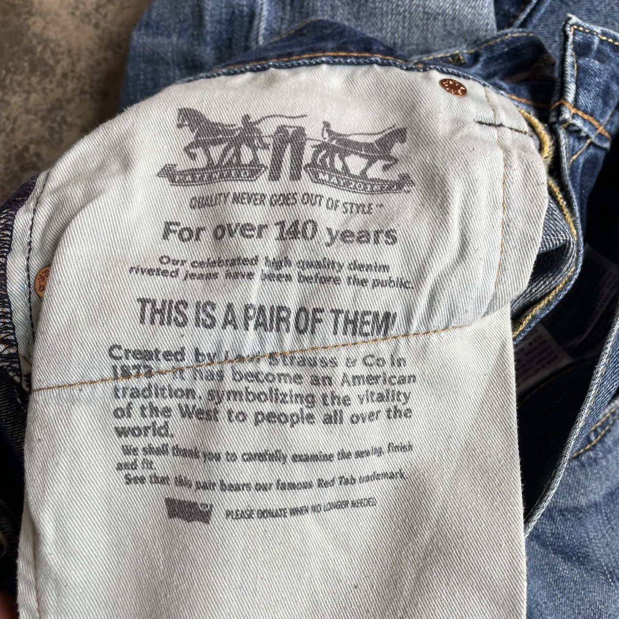 Levi's Vintage Clothing 🔥Vintage Levis 503 Stoned Washed Distress Denim Jeans Size US 31 - 14 Thumbnail