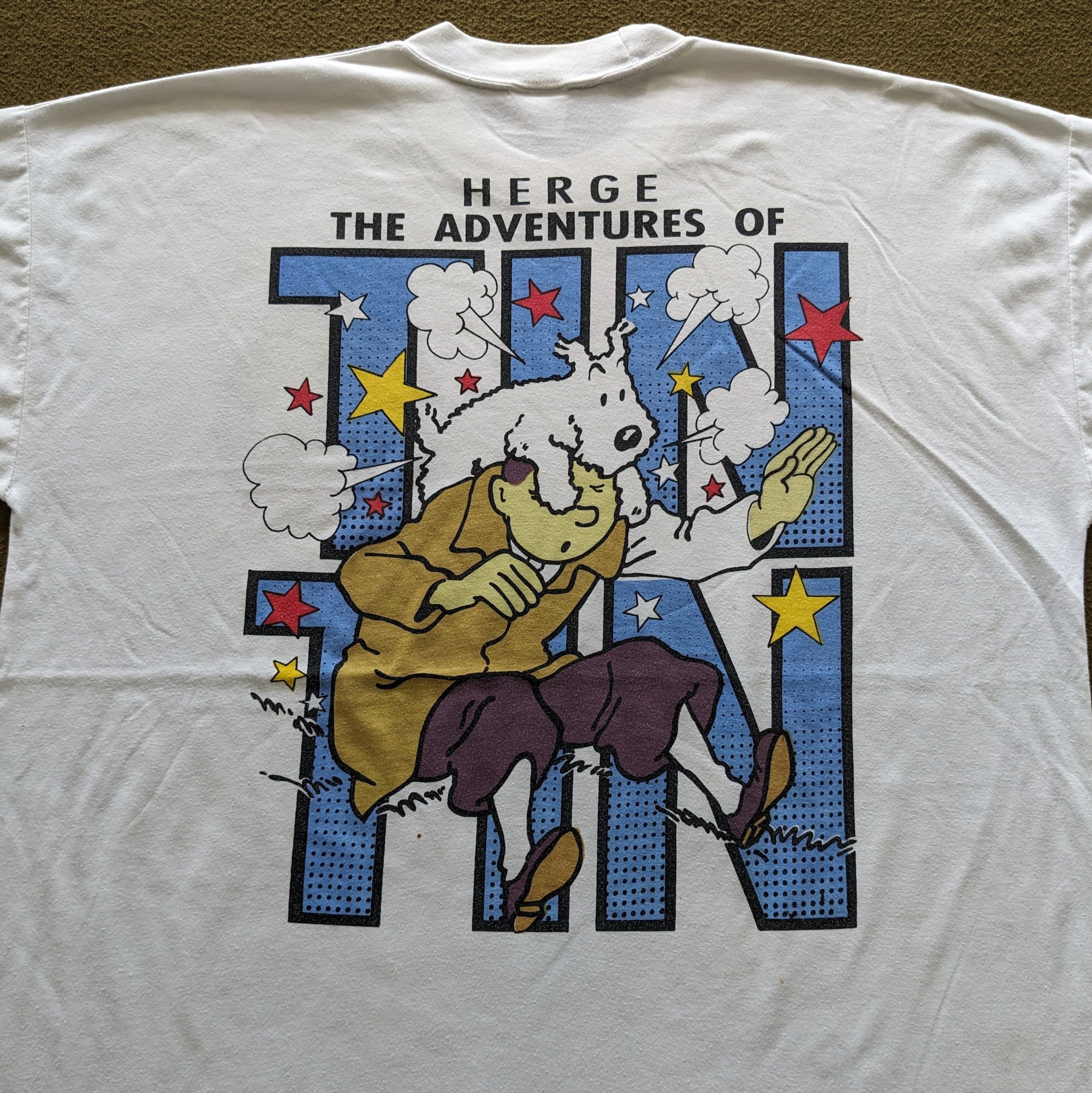 Vintage Vintage The Adventure Of Tintin American Movie T-shirt Size US L / EU 52-54 / 3 - 2 Thumbnail