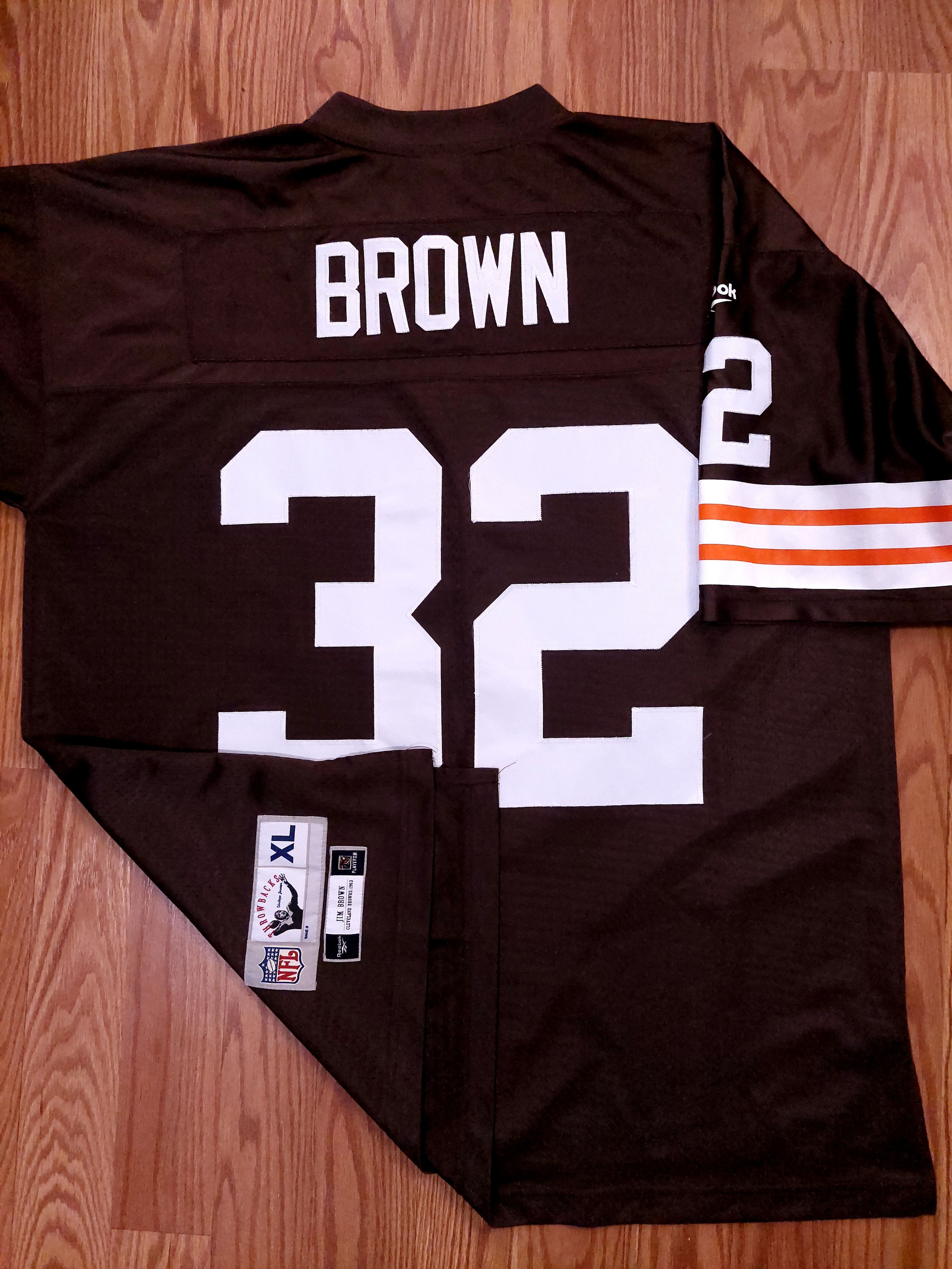Reebok Authentic Cleveland Browns Jim Brown Reebok Throwback Jersey Size US XL / EU 56 / 4 - 9 Thumbnail