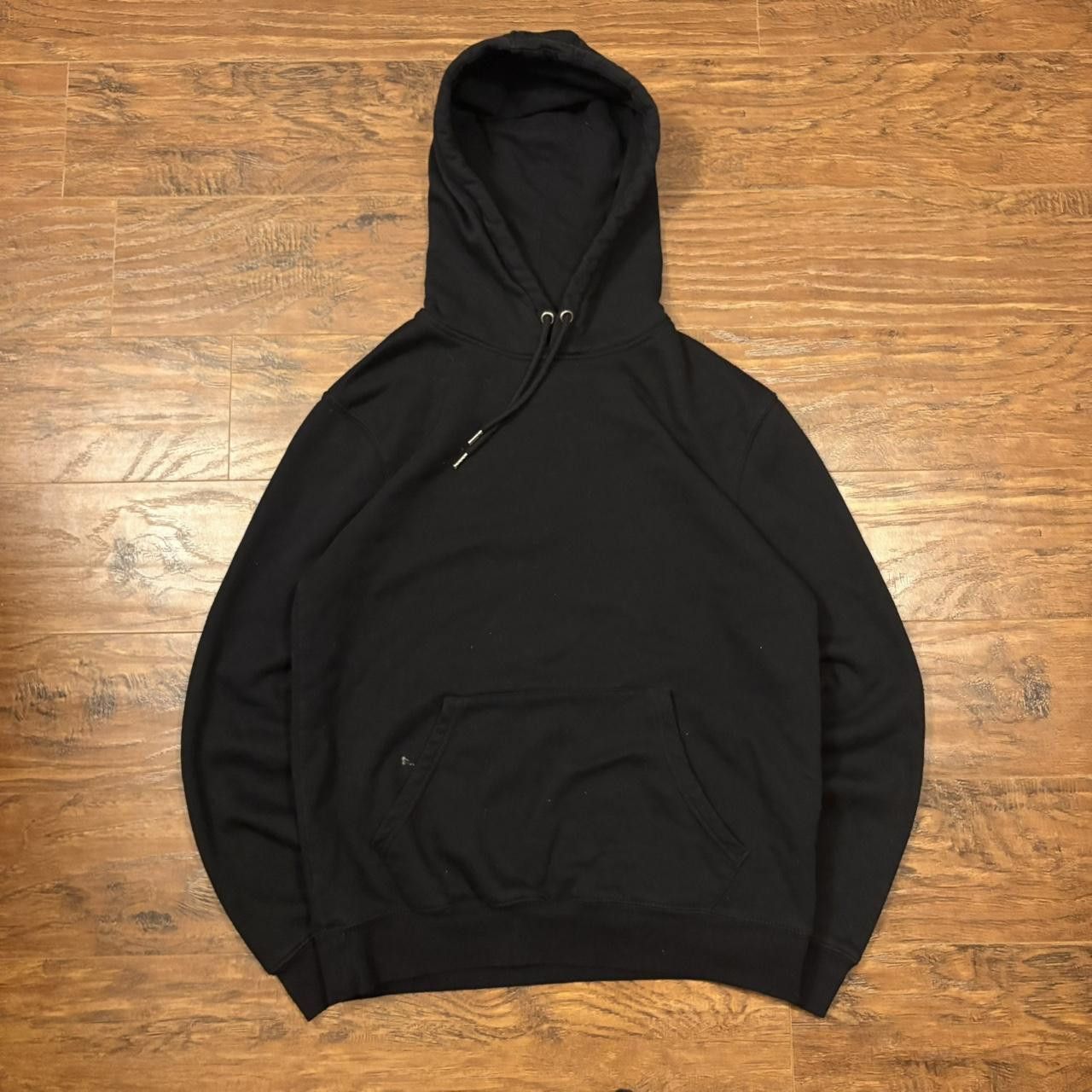 Vintage Crazy Vintage Y2K/2000s Blank Black Minimalistic Pullover Hoodie! Size US S / EU 44-46 / 1 - 1 Thumbnail