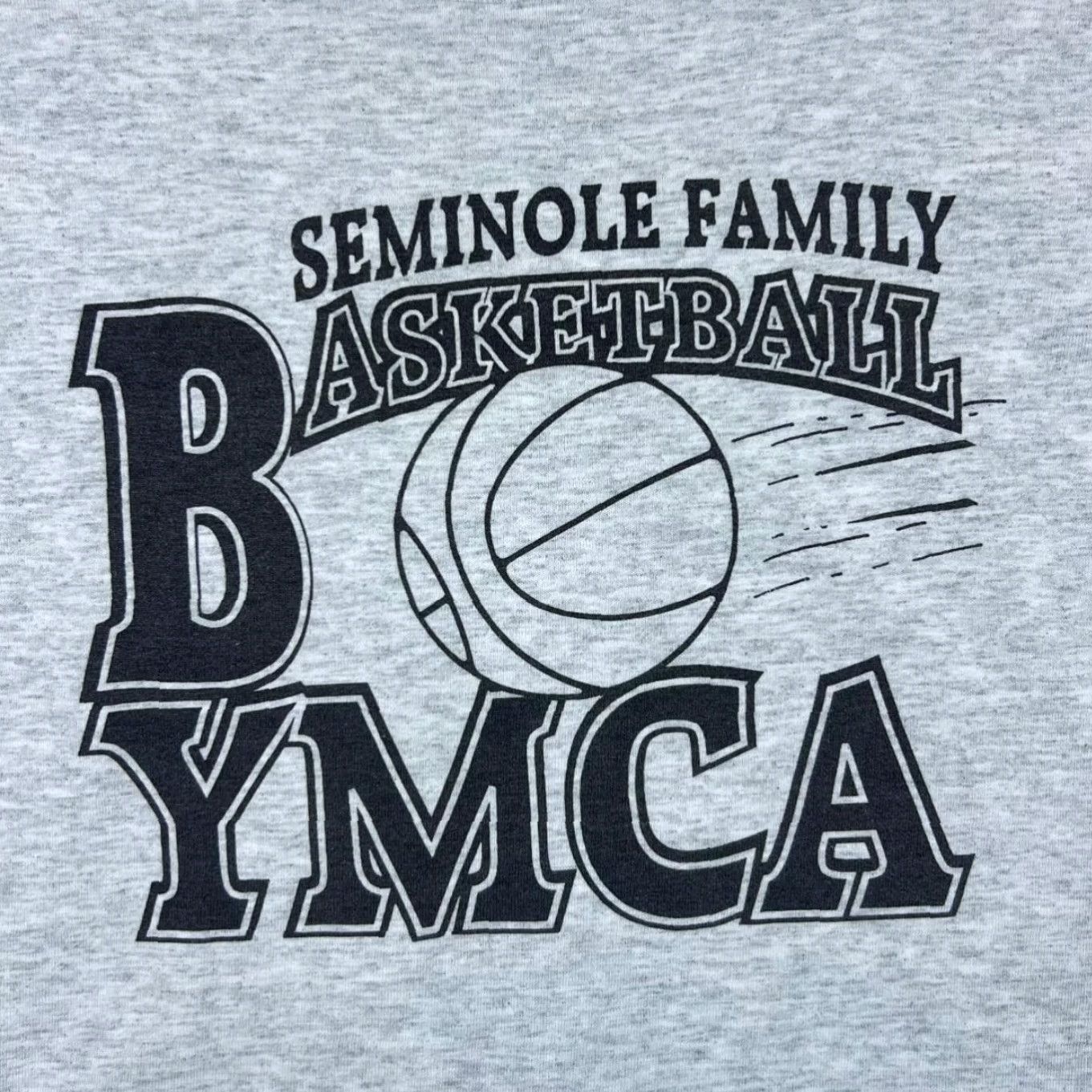 Fruit Of The Loom VINTAGE 90s SEMINOLE FAMILY BASKETBALL "YMCA" Single Stitch Graphic T-Shirt Womens S/M Grey Shirt Girls Womens Size S / US 4 / IT 40 - 3 Thumbnail