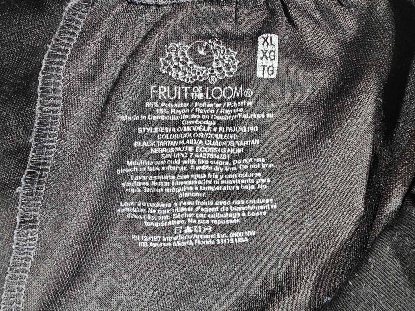 Fruit Of The Loom fruit of the loom XL plaid drawstring lounge pants Size ONE SIZE - 3 Thumbnail
