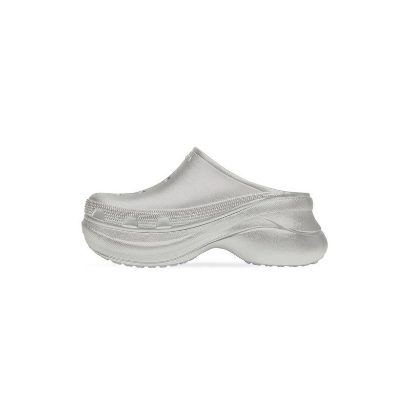 Balenciaga × Crocs o1tr1nto0426 Crocs™ Mule in Silver Size US 11 / IT 41 - 4 Thumbnail