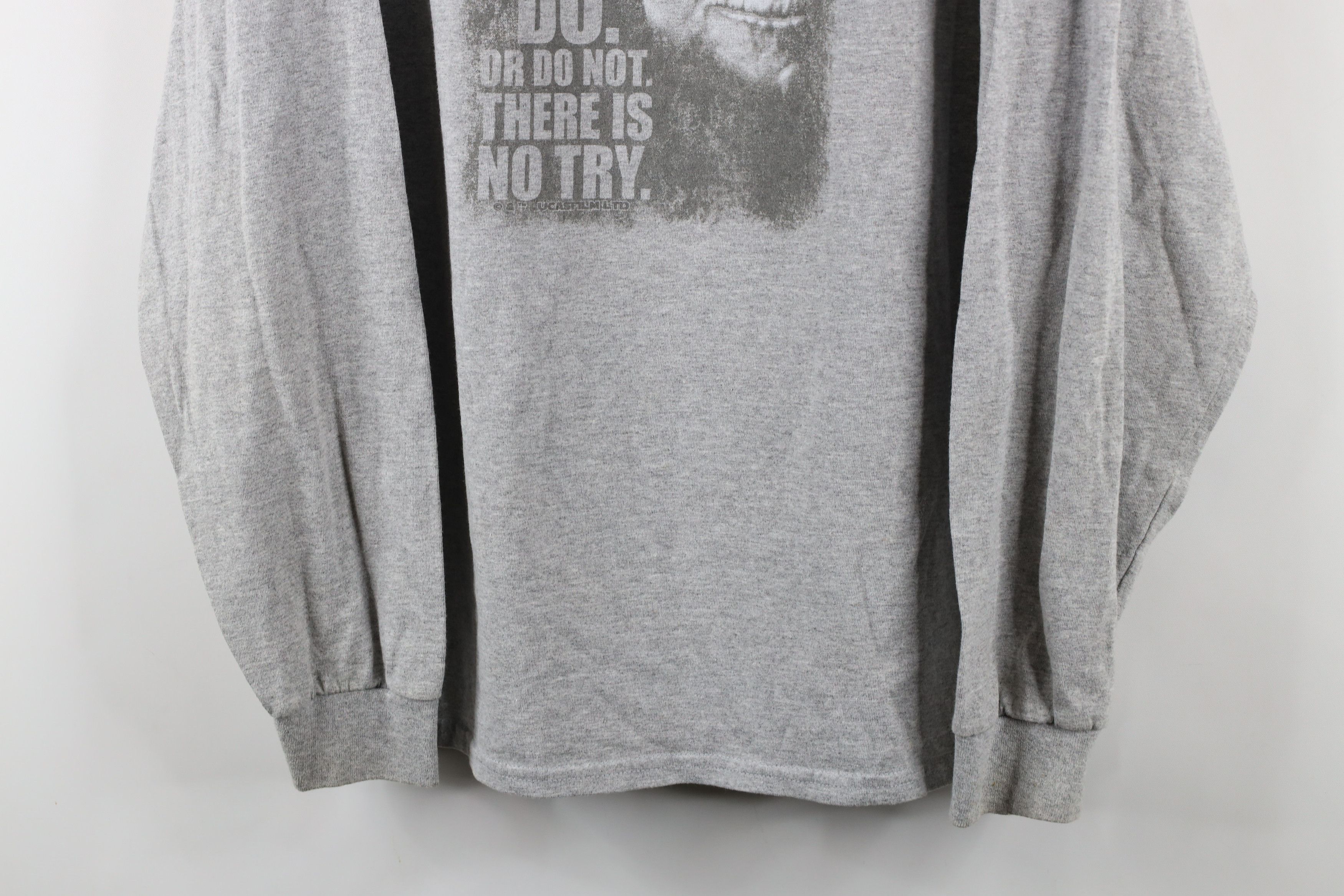 Vintage Vintage Star Wars Yoda University Long Sleeve T-Shirt Gray Size US XL / EU 56 / 4 - 3 Thumbnail