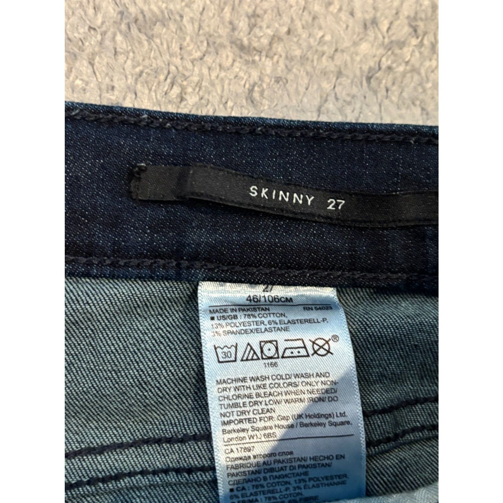 Banana Republic Banana Republic Jeans Women 27 Premium Denim Skinny Blue Dark Wash Stretch Slim 5-Pocket Womens Jeans Size 27" / US 4 / IT 40 - 3 Thumbnail