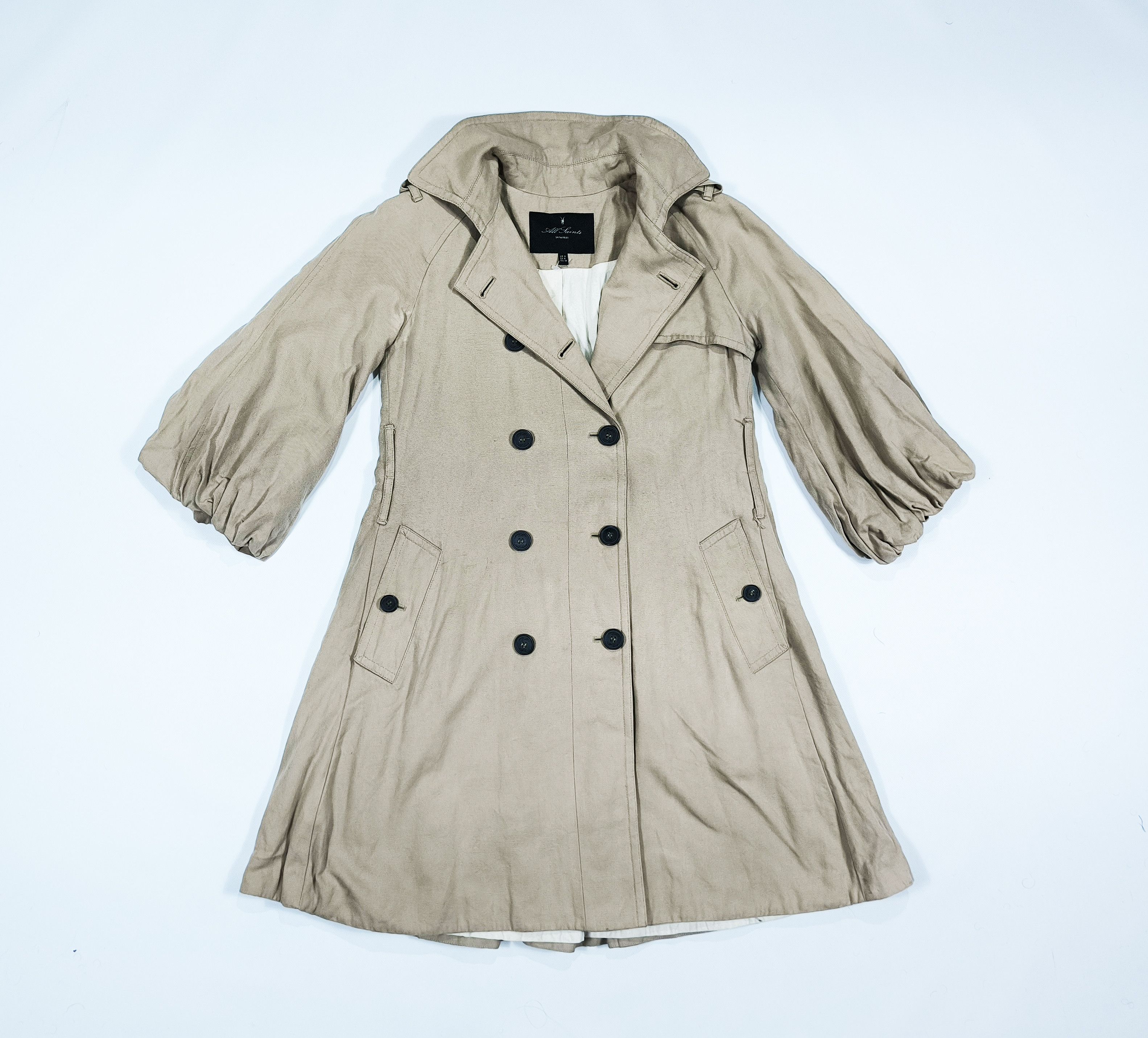 Allsaints AllSaints Leonda Double Breasted Trench Coat Size US 6 Size M / US 6-8 / IT 42-44 - 1 Thumbnail